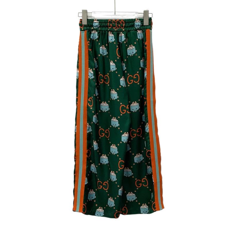 Gucci Gucci SizeS Green cartoon logo printed full-printed mulberr Size 24" / US 00 / IT 34 - 2 Thumbnail