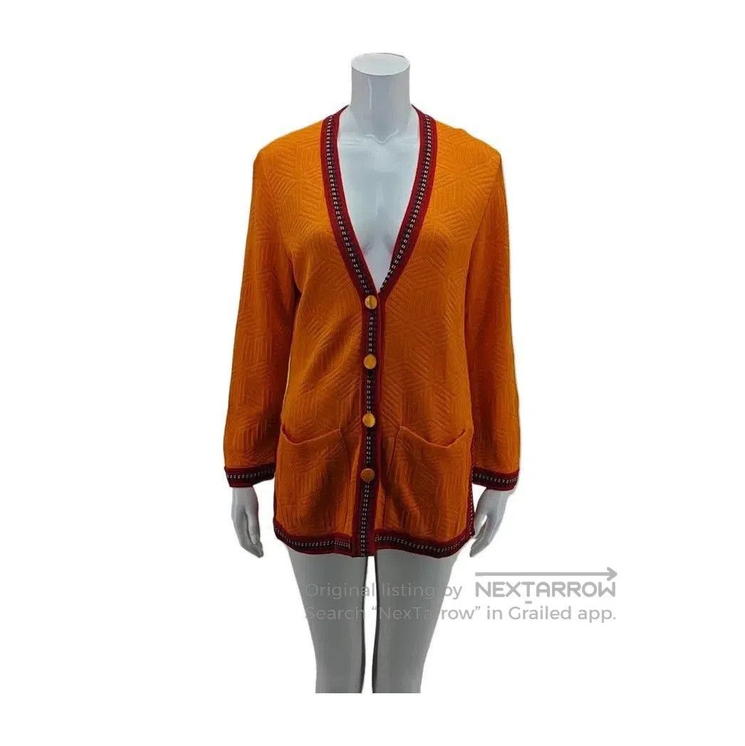 Yves Saint Laurent Saint Laurent Orange Knit Cardigan. Size US M / EU 48-50 / 2 - 1 Thumbnail