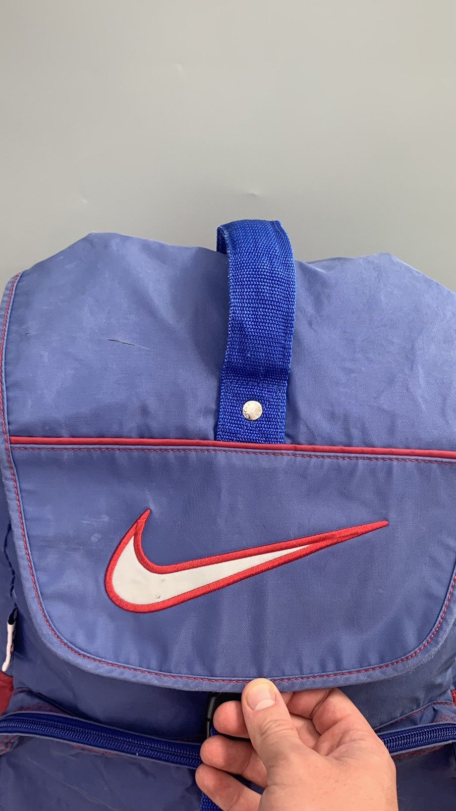 Nike × Vintage 90s Nike Vintage Big Center Swoosh PSG Backpack Size ONE SIZE - 3 Thumbnail
