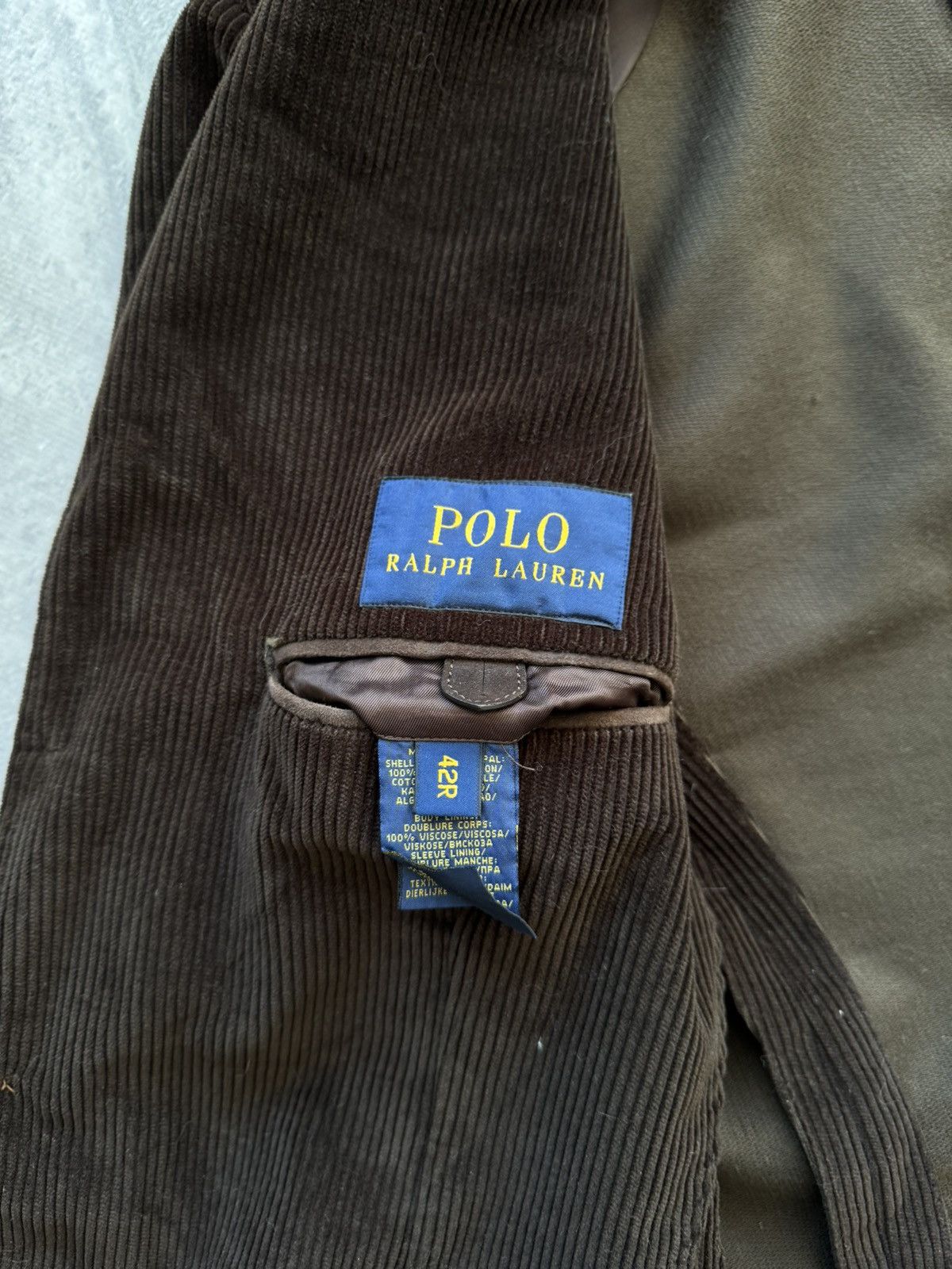 Polo Ralph Lauren Vintage Polo Ralph Lauren Velvet Brown Blazer Suit Jacket Size 42R - 7 Thumbnail
