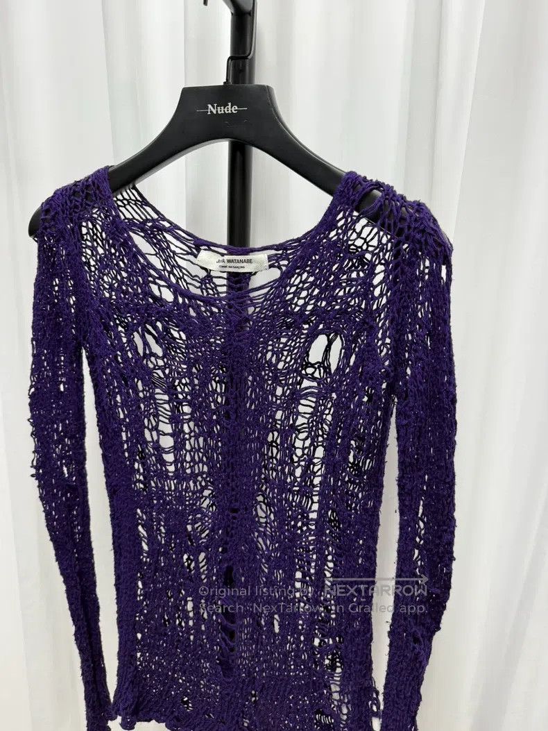 Junya Watanabe Junya Watanabe one-size-fits-all Destroyed Mesh Knit Sweate Size XS / US 0-2 / IT 36-38 - 4 Thumbnail
