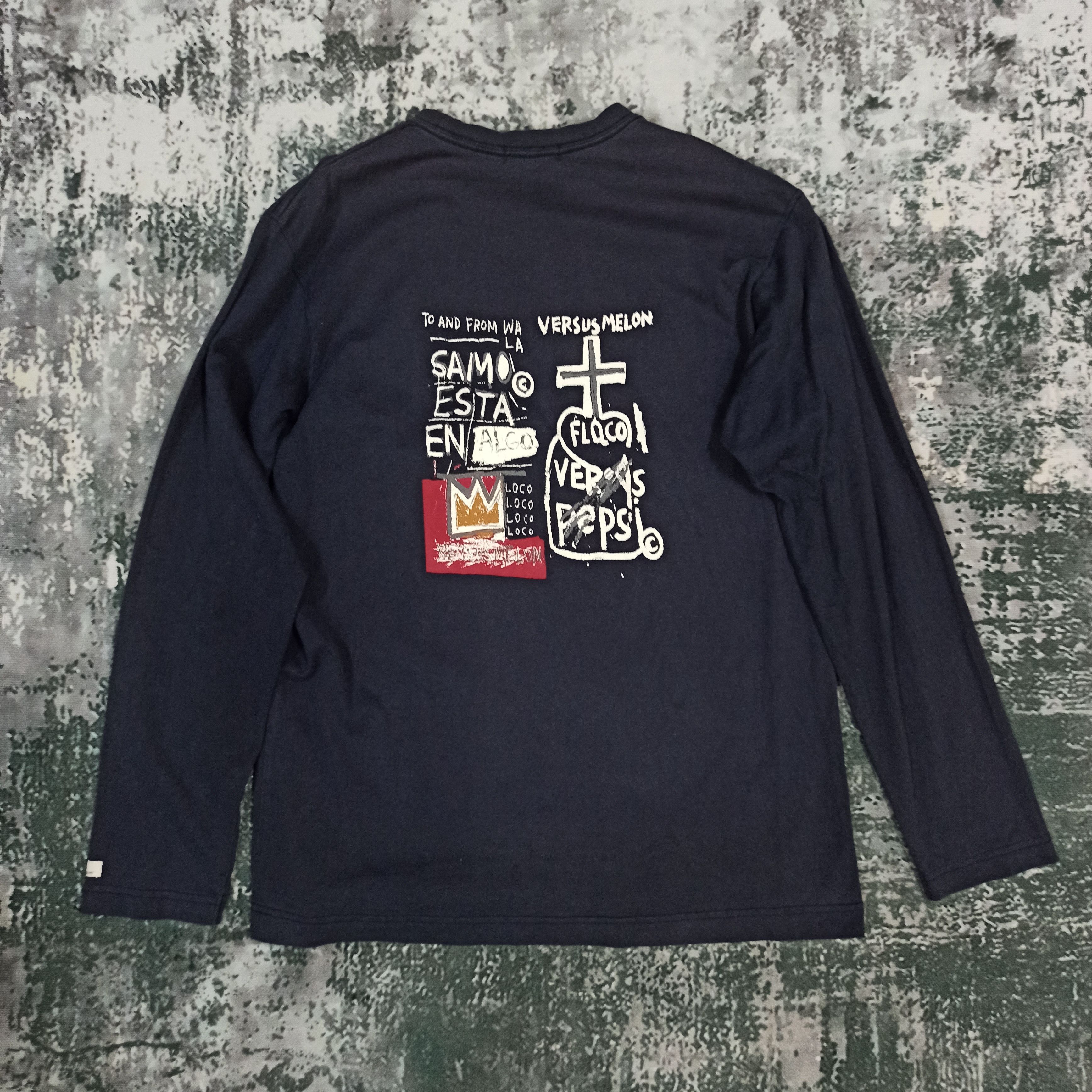 Jean-Michel Basquiat Vintage Jean-Michel Basquiat Long Sleeve Tshirt Art Size US M / EU 48-50 / 2 - 1 Thumbnail