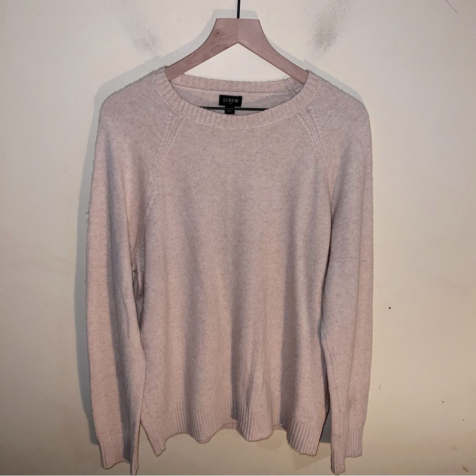 J.Crew J. CREW crewneck wool blend pink sweater L Size L / US 10 / IT 46 - 1 Thumbnail