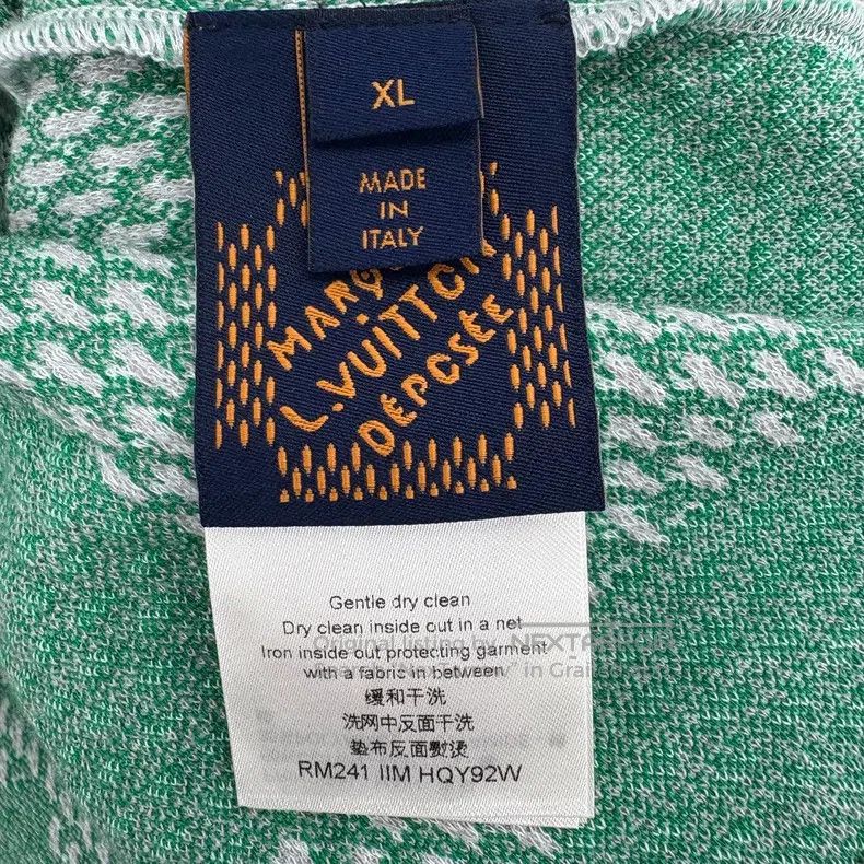 Louis Vuitton Louis Vuitton SS24 White and Green Checkerboard Sweatshirt Size US XL / EU 56 / 4 - 8 Thumbnail