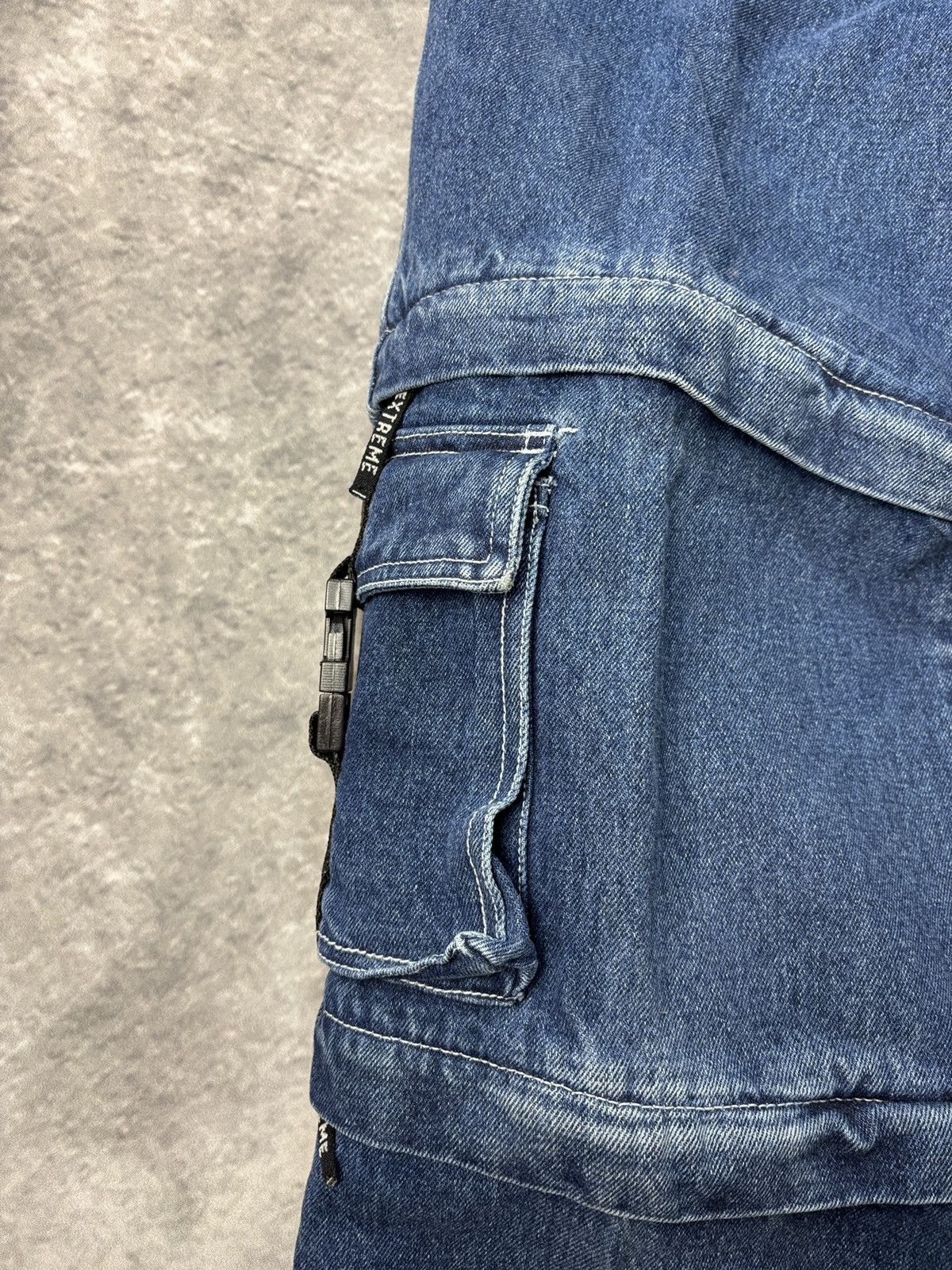 JNCO × Southpole × Vintage 1990s Extreme Zone Denim Cargo Pants Vintage Rave Jorts Zip Size 26" / US 2 / IT 38 - 19 Thumbnail