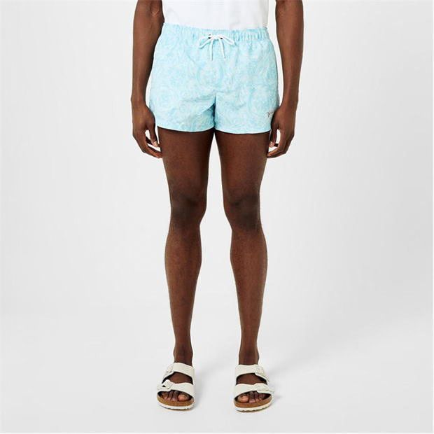 Versace o1g2r1mq0824 Barocco Swim Shorts in Light Blue Size US 38 / EU 54 - 3 Thumbnail
