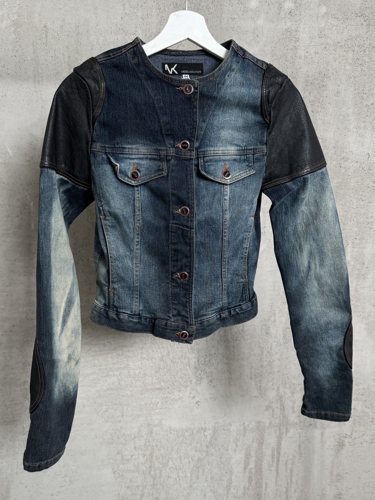 Andrew Mackenzie Andrew Mackenzie 90s/00s Hybrid Denim Jacket Size S / US 4 / IT 40 - 2 Thumbnail