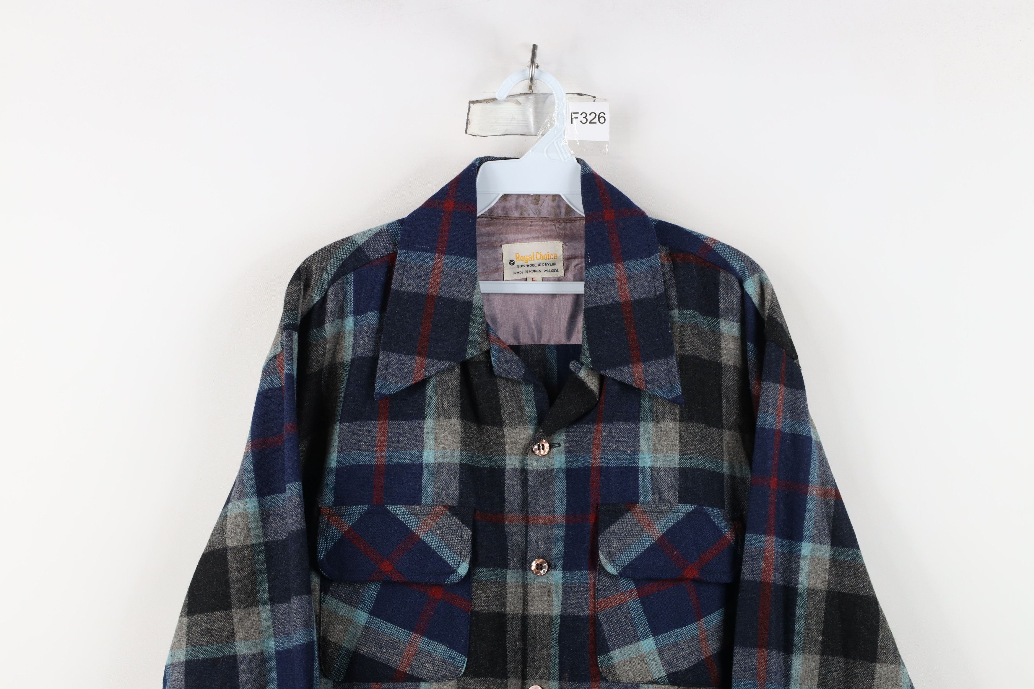 Vintage Vintage 60s 70s Streetwear Collar Board Button Shirt Plaid Size US L / EU 52-54 / 3 - 2 Thumbnail
