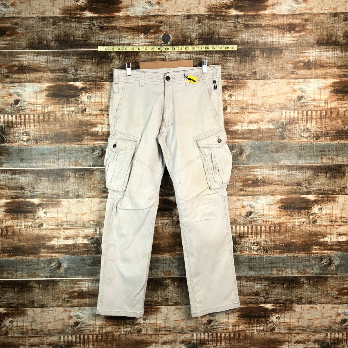 Japanese Brand Geride White Cargo utility Multipocket Pants #A1922 Size US 31 - 1 Thumbnail