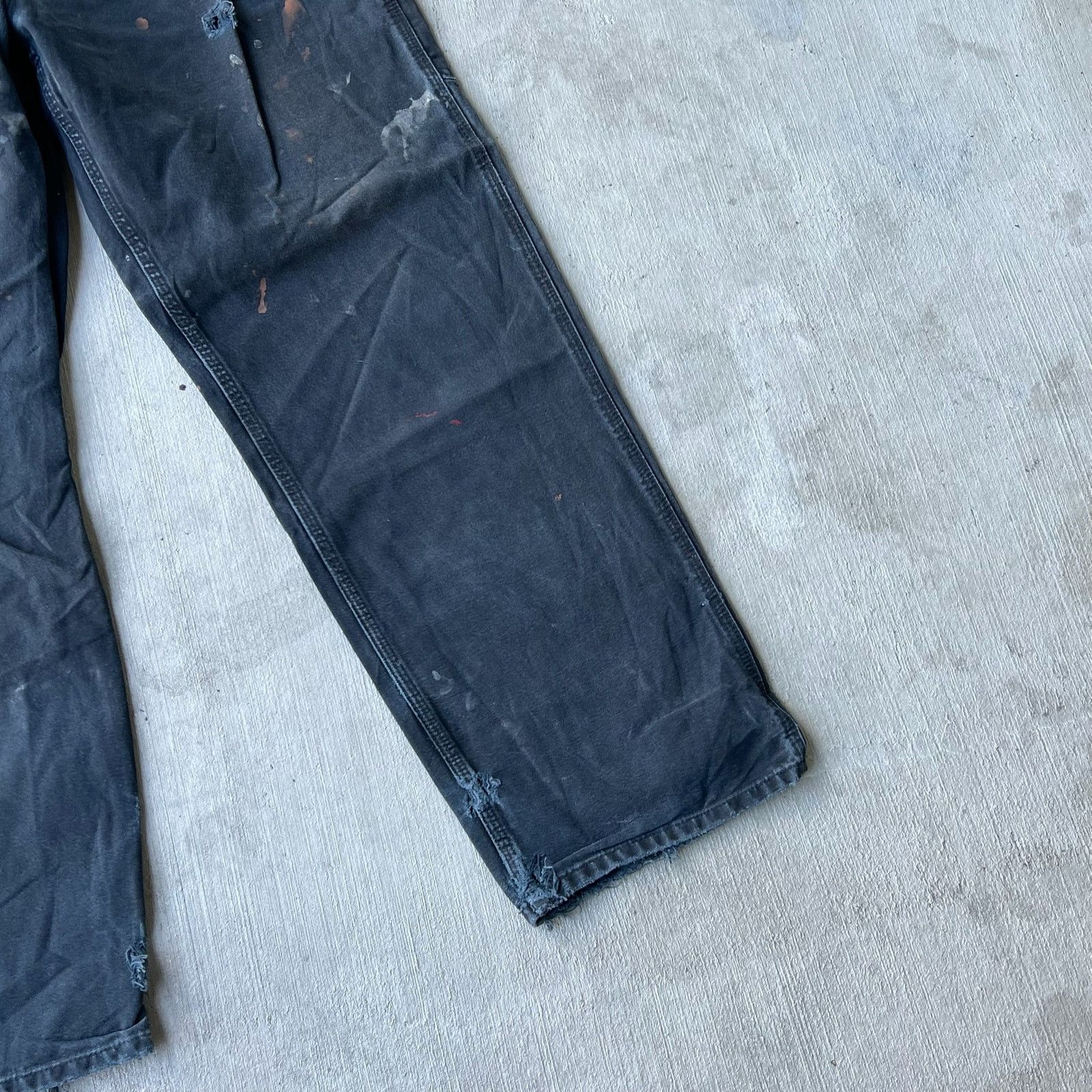 Carhartt × Vintage Carhartt faded black work wear carpenter pants Size US 36 / EU 52 - 10 Thumbnail