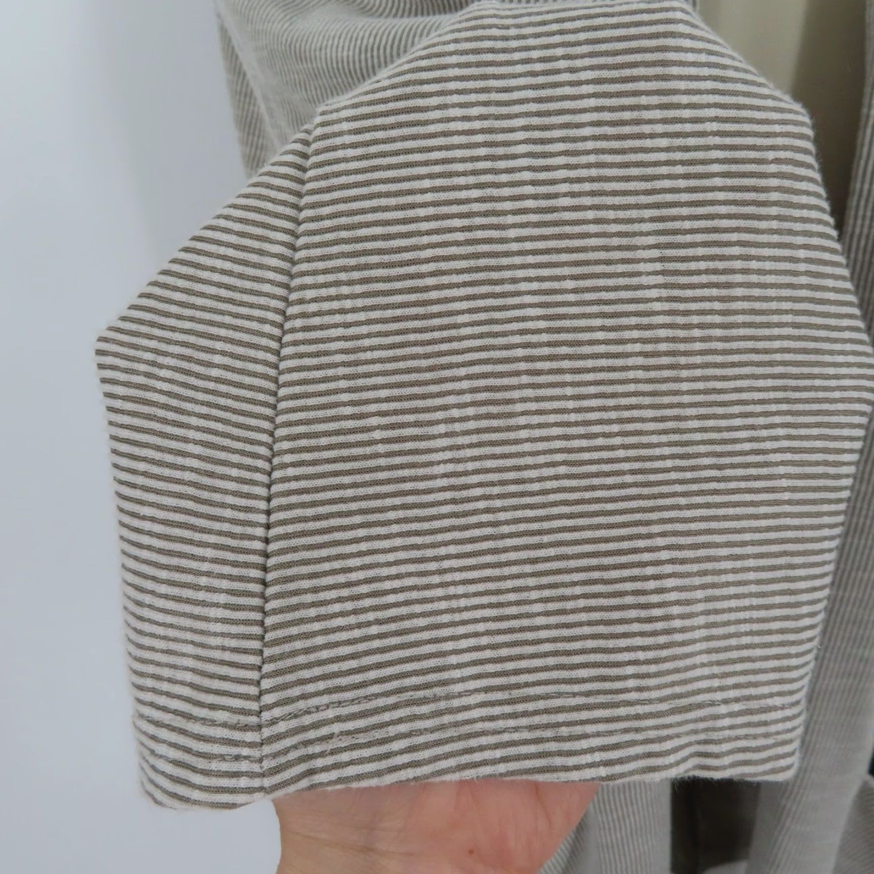 DONNI. Donni Cardigan Shirt Women's One Size OSFM Beige Ribbed Long Sleeve Open Front Pockets Size ONE SIZE - 4 Thumbnail