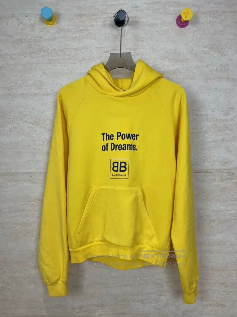 Balenciaga Balenciaga Yellow Double B Hoodie Size US M / EU 48-50 / 2 - 1 Thumbnail
