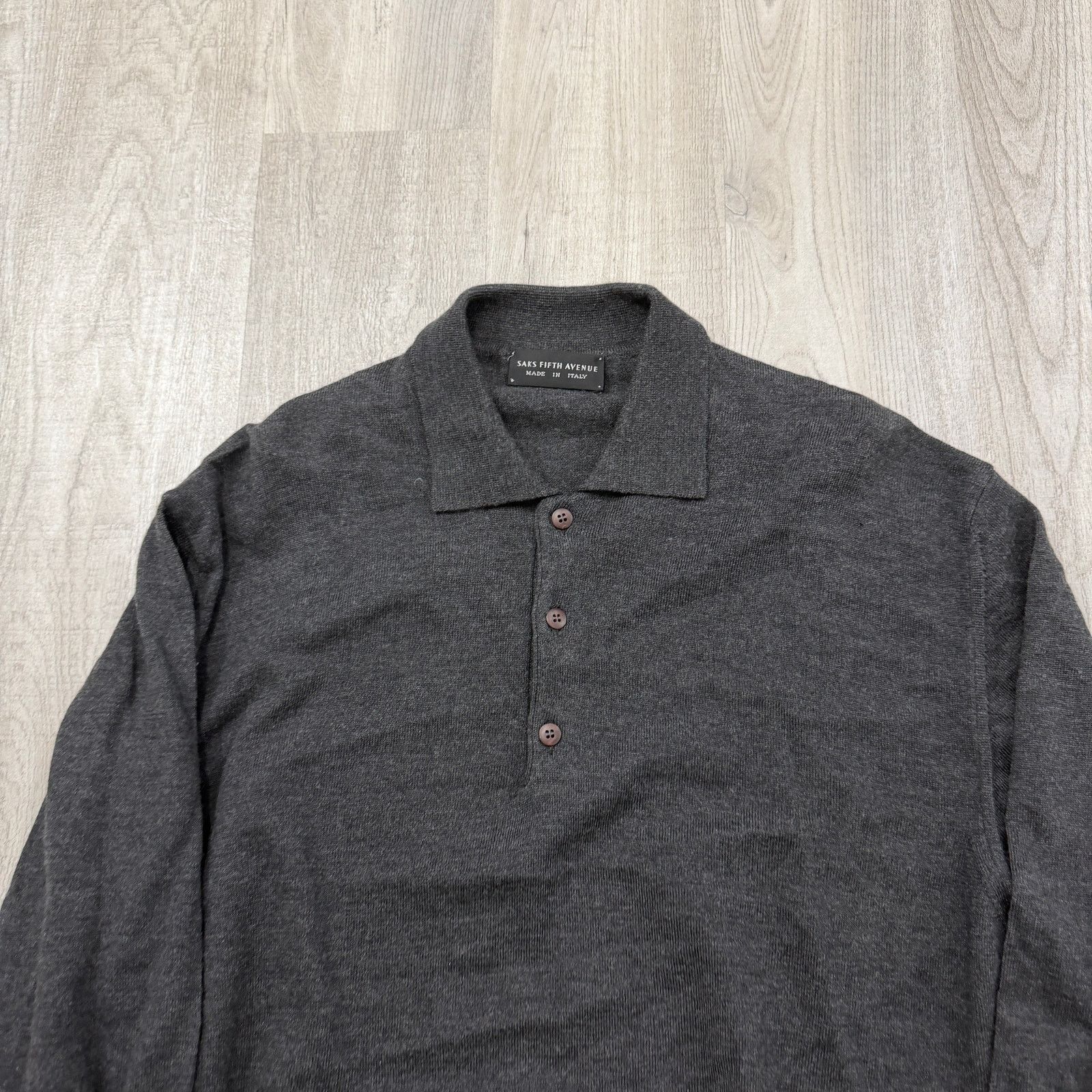 Saks Fifth Avenue SAKS FIFTH AVENUE Merino Wool Collared Sweater Shirt XL Size US XL / EU 56 / 4 - 2 Thumbnail
