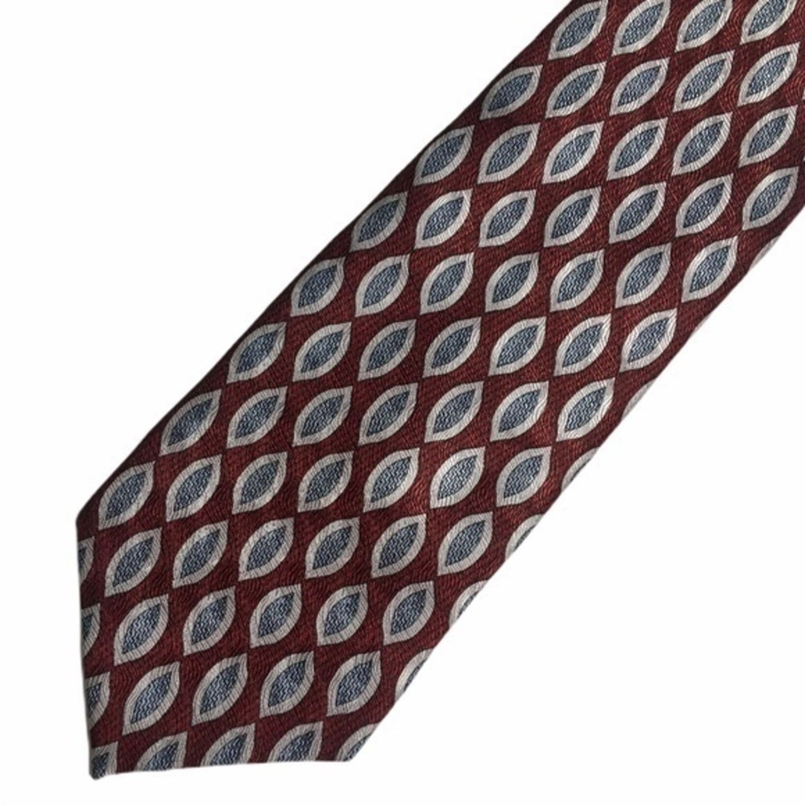 Vintage Vintage Louis Roth Red Silk Marquise Print Tie Size ONE SIZE - 7 Thumbnail