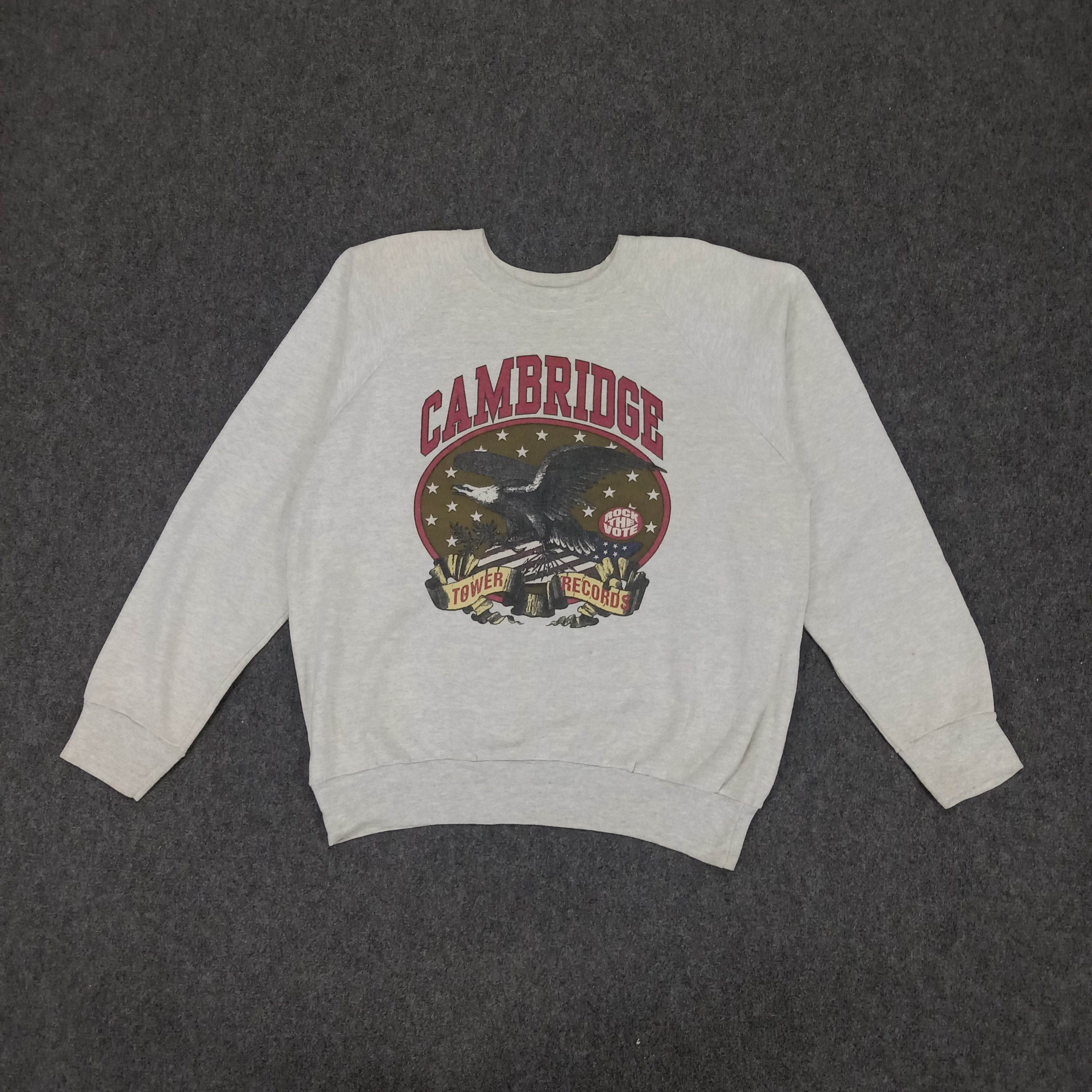 Vintage Cambridge Towers Records Graphic Sweatshirt Size US L / EU 52-54 / 3 - 1 Thumbnail