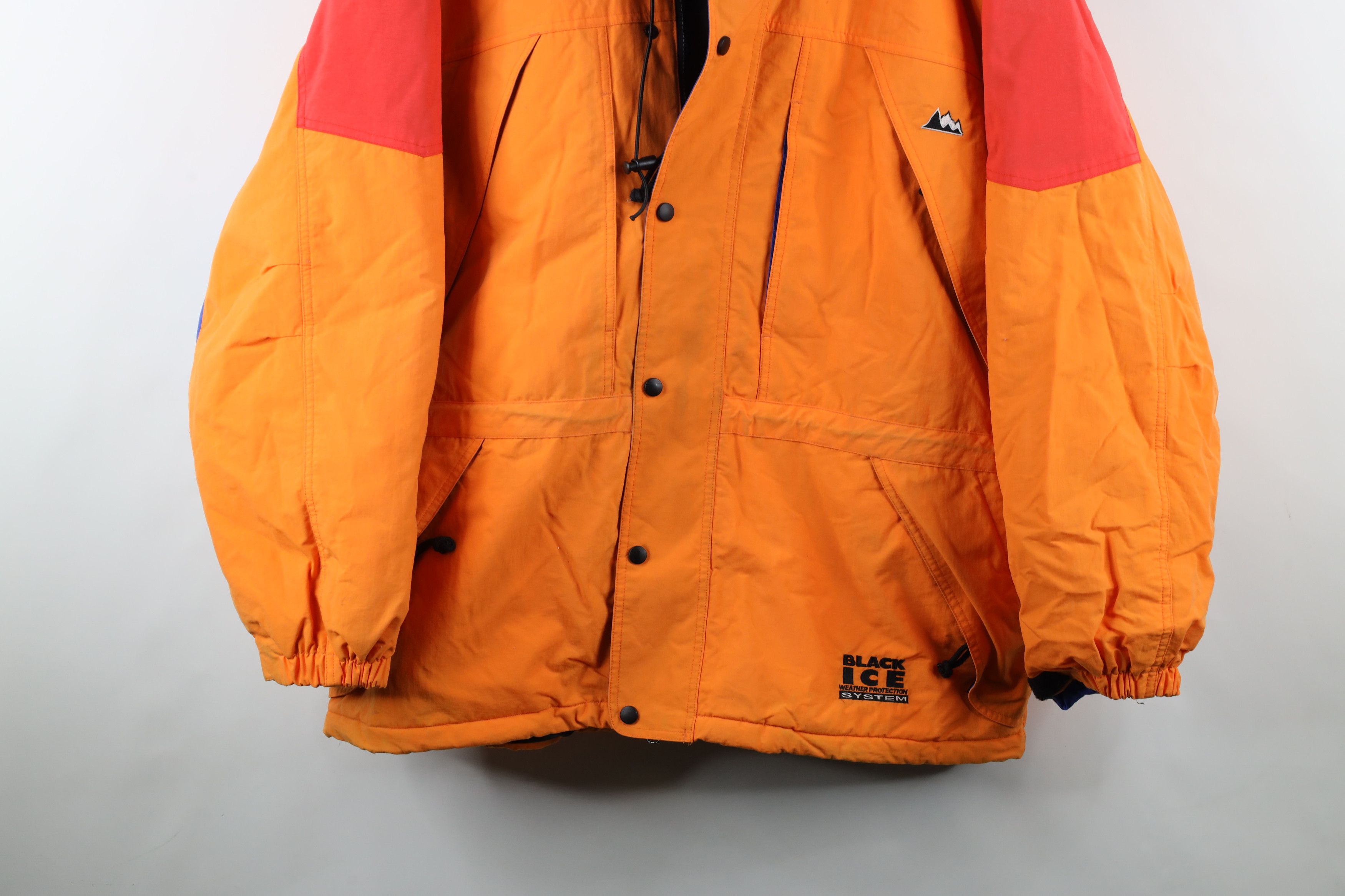 Vintage Vintage 90s Streetwear Block Hooded Winter Puffer Jacket Size US L / EU 52-54 / 3 - 3 Thumbnail
