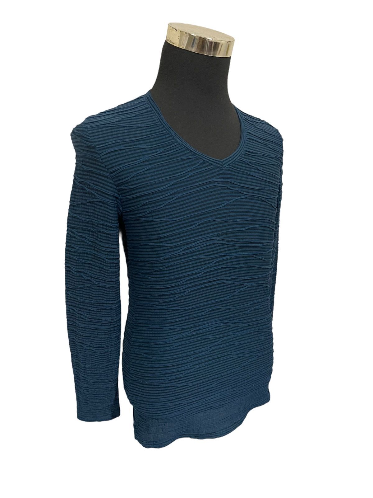Japanese Brand Tornado Mart Pleated Wave Art Longsleeve Shirts Size US M / EU 48-50 / 2 - 8 Thumbnail