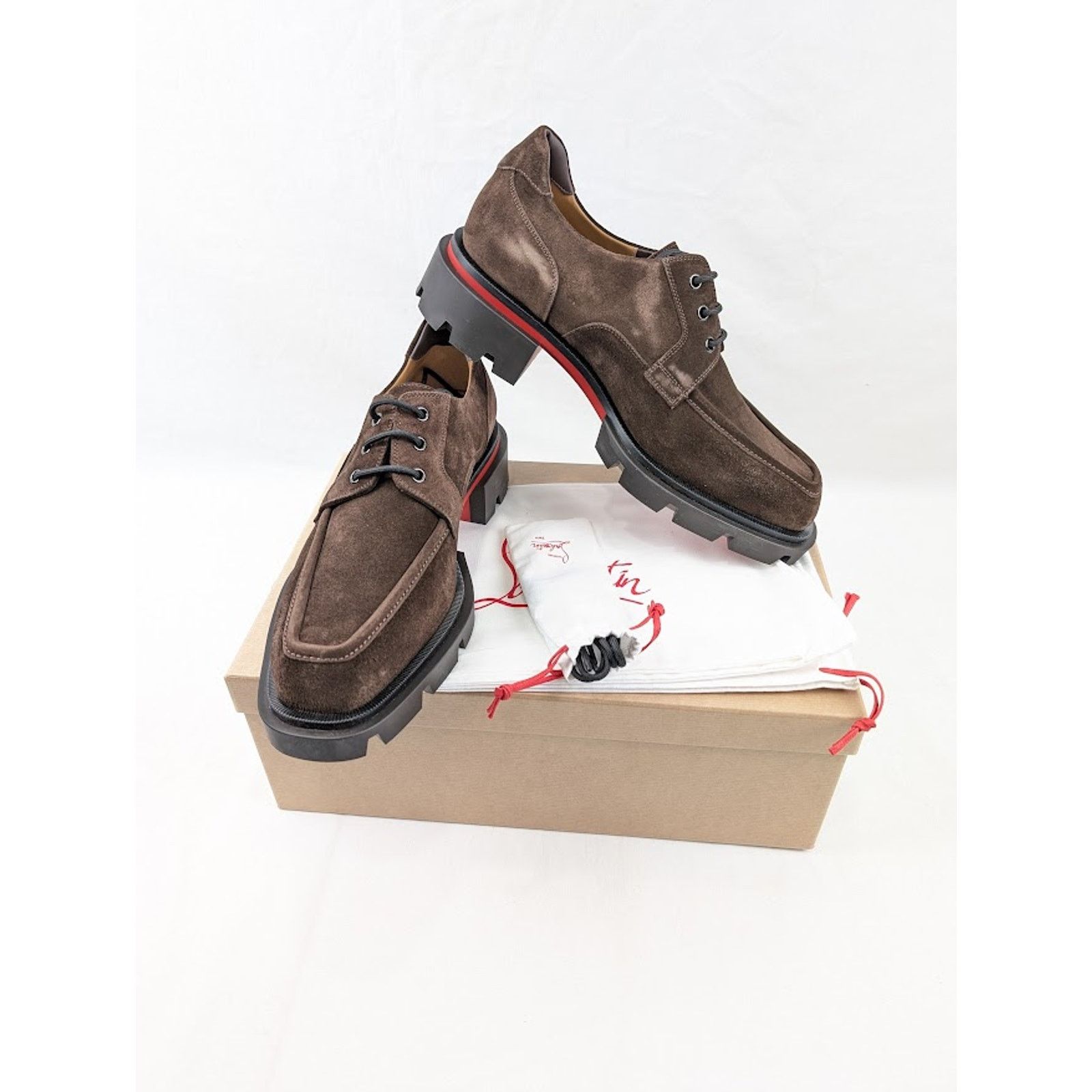 Christian Louboutin o1rshd1 Q:2 / Our Georges L Flat Shoes in Cosme / Brown Size US 10 / EU 43 - 18 Thumbnail