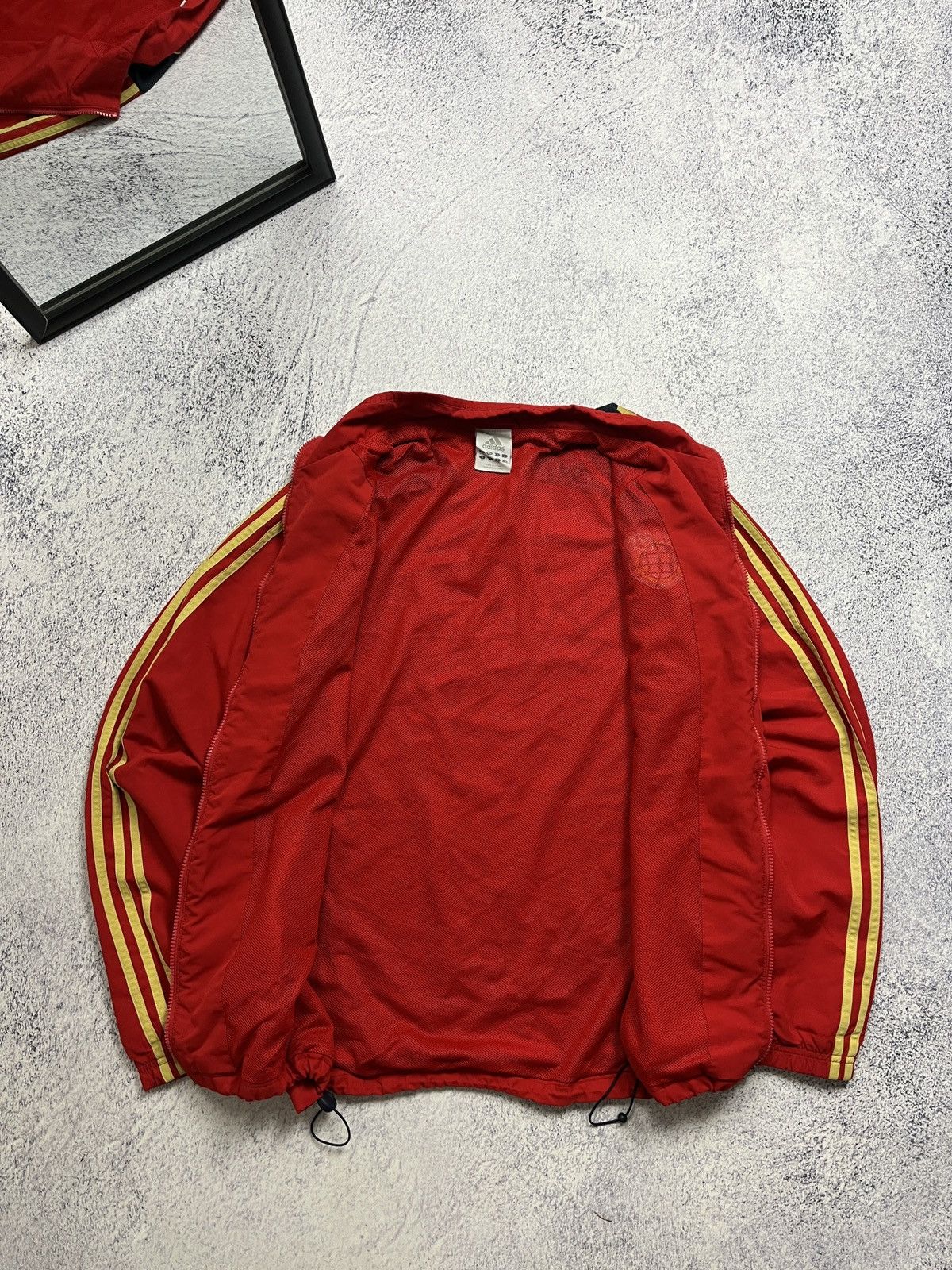 Adidas × Vintage Adidas 2000s Vintage RFEF Spain Football Nylon Track Jacket Size US L / EU 52-54 / 3 - 7 Thumbnail