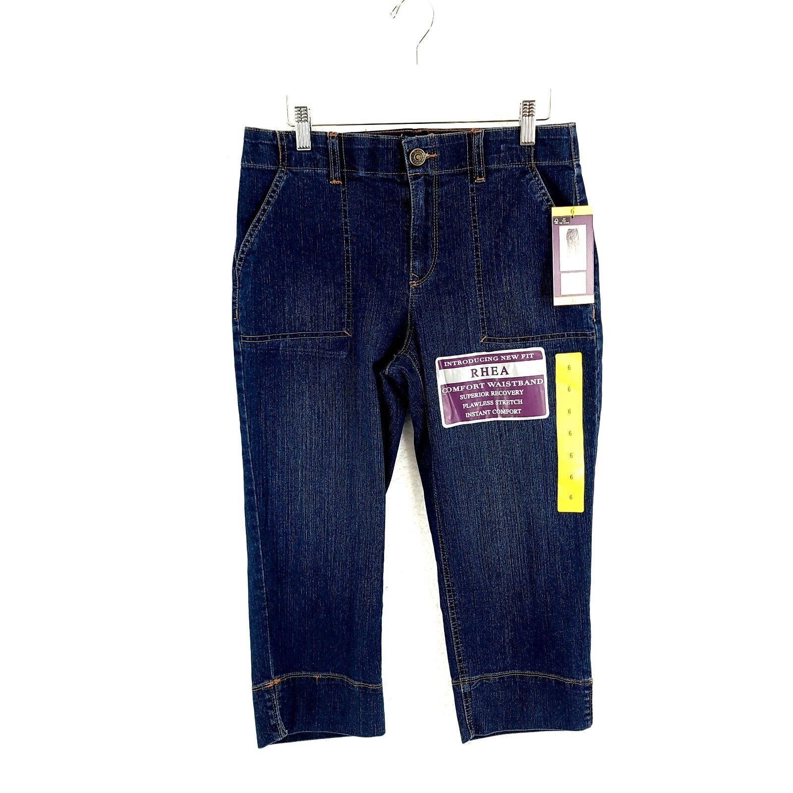 Gloria Vanderbilt NEW Gloria Vanderbilt Missy Elastic Waist Denim Capri Jeans Size 31" - 1 Thumbnail