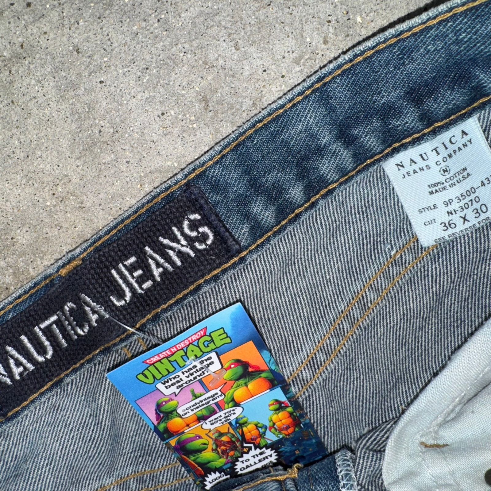 Nautica Vintage Y2K Nautica dark wash wide baggy jeans 2000s jeans Size US 36 / EU 52 - 3 Thumbnail