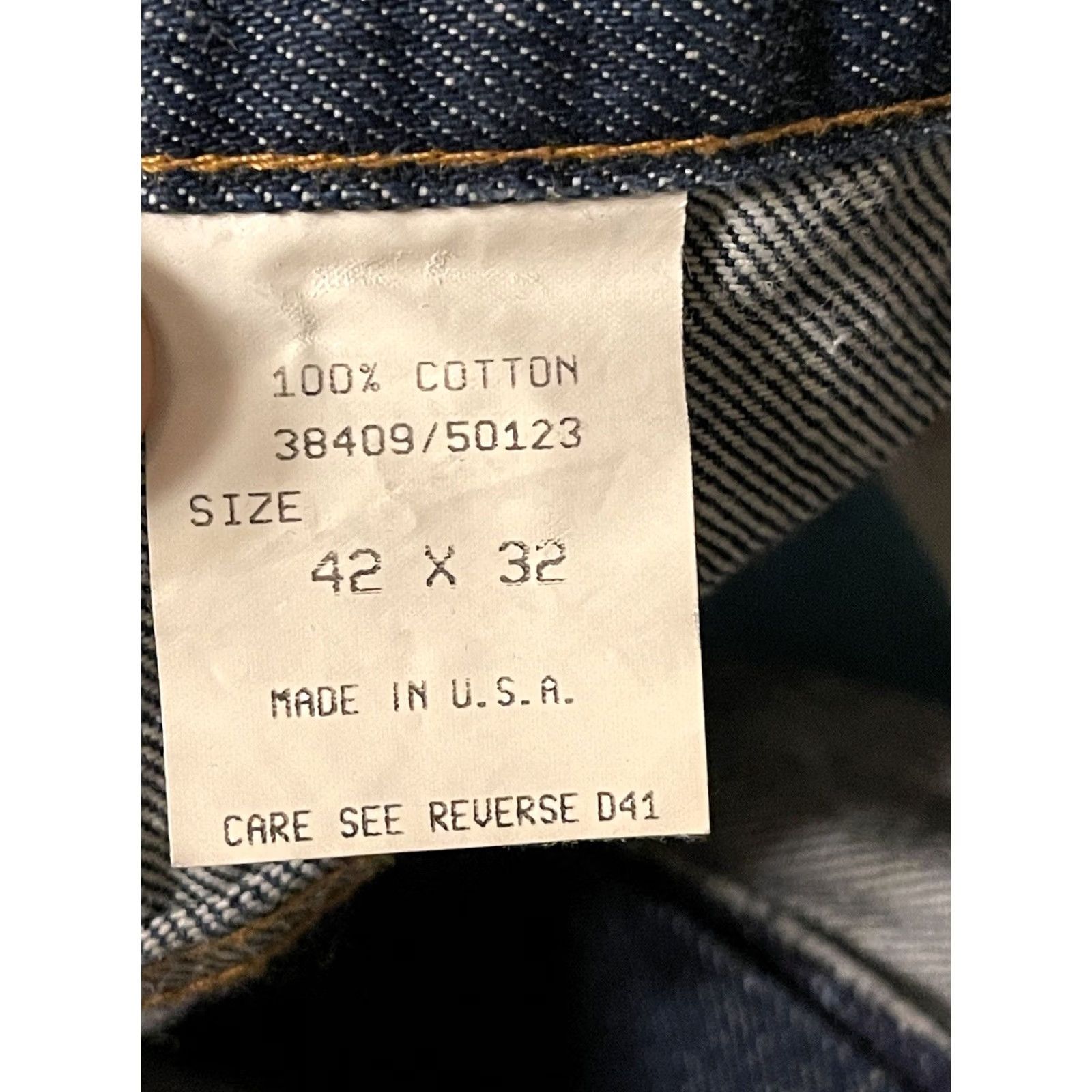 Vintage VINTAGE Roebucks Sears Denim Jeans USA 14 Oz Straight 41x32 New Men's Size US 41 - 4 Thumbnail