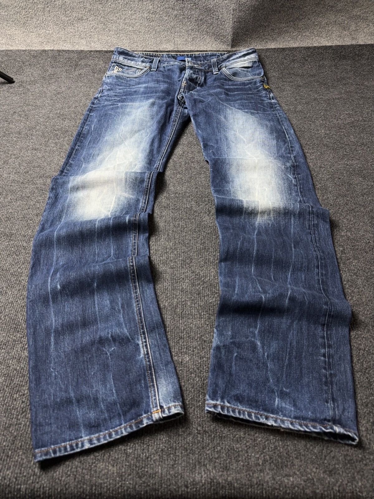 G-Star 00s Vintage G-Star RAW 520 Vintage Faded Denim Jeans Y2K Size US 32 / EU 48 - 1 Thumbnail