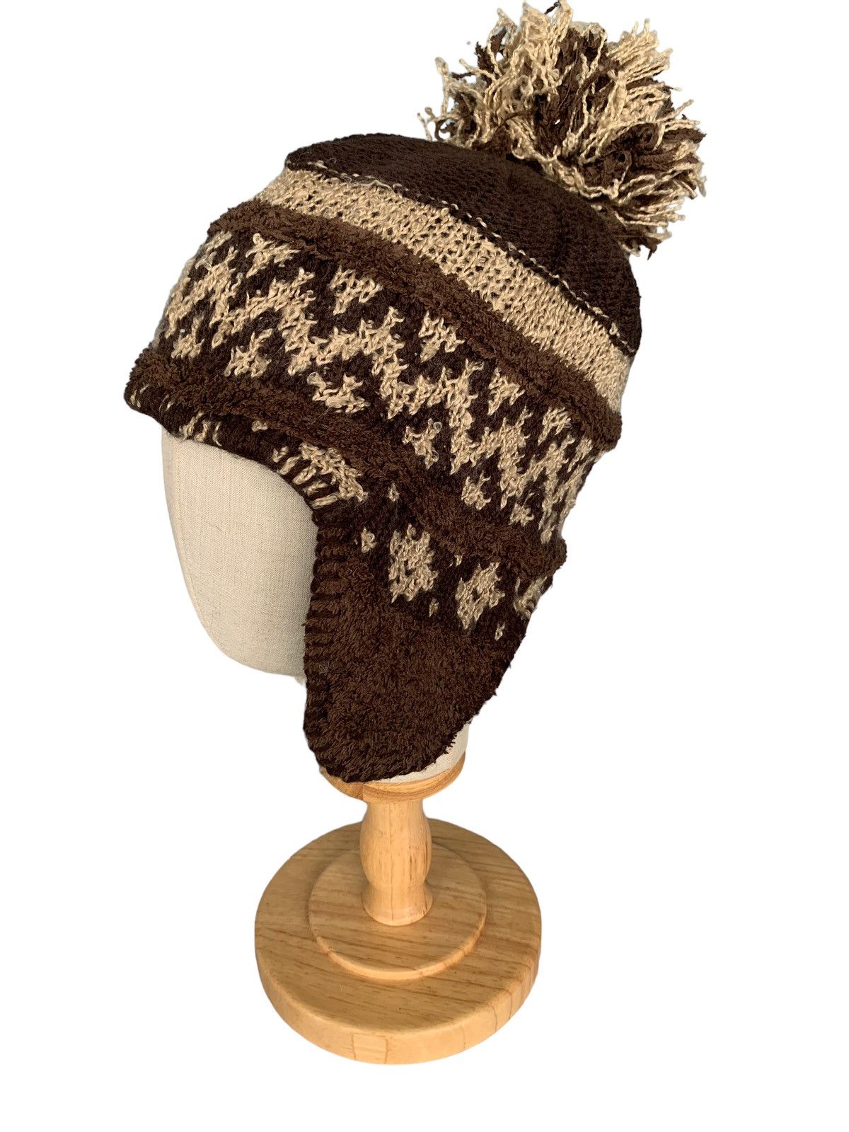 14th Addiction × Japanese Brand HIPPIES STYLE Grace Hats Earflap Knitted Beanie Hats Size ONE SIZE - 2 Thumbnail