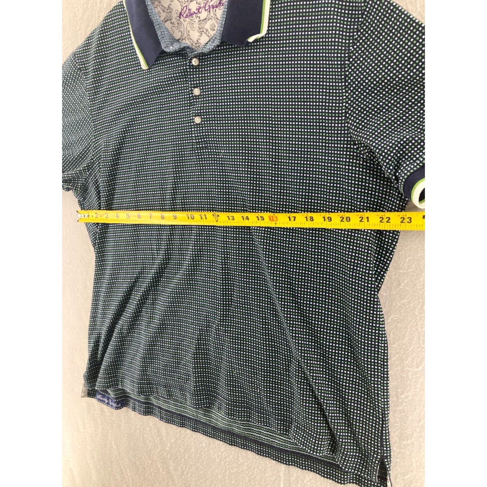 Robert Graham VINTAGE Robert Graham Men's Polo Shirt 2XL Cotton Short Sleeve Classic Fit Blue Size US XXL / EU 58 / 5 - 2 Thumbnail