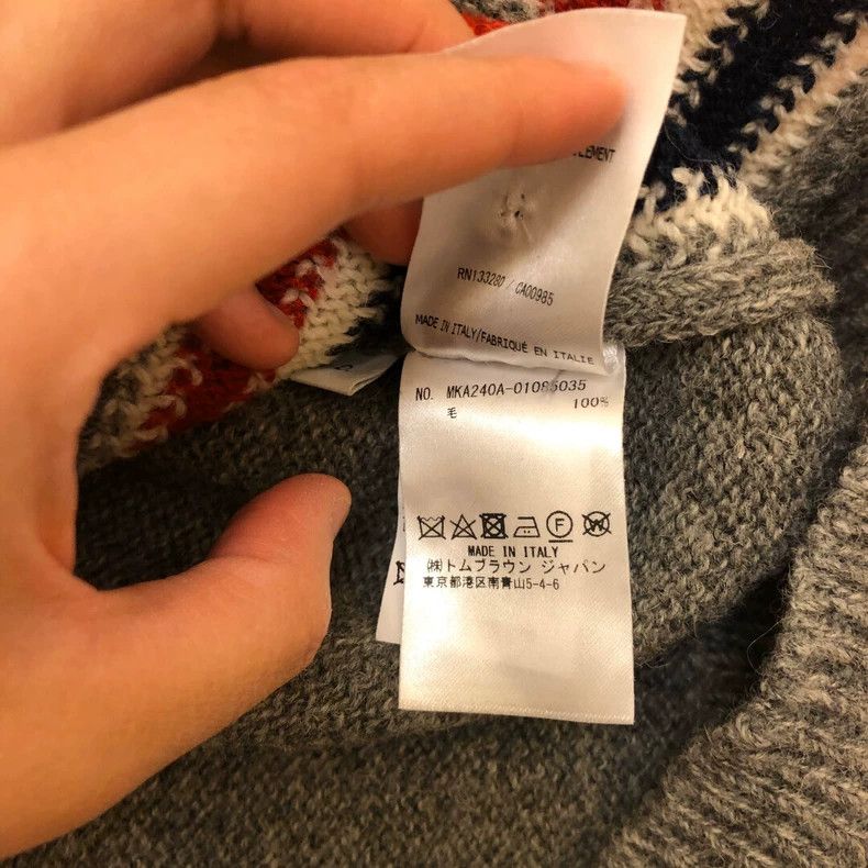 Thom Browne Thom Browne The horsehair sweater is grey Size US XS / EU 42 / 0 - 5 Thumbnail