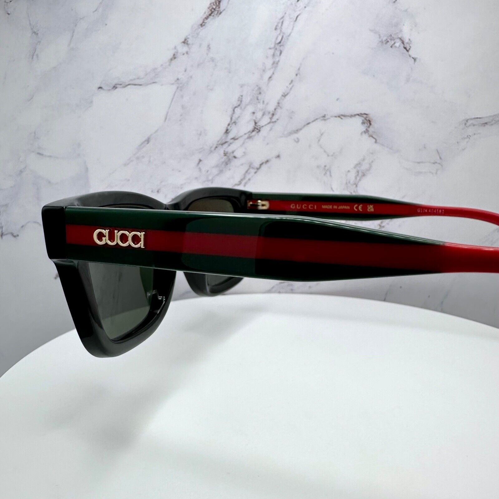 Gucci New GUCCI Sunglasses Black Gold 3D Metal Logo Square Size ONE SIZE - 10 Thumbnail