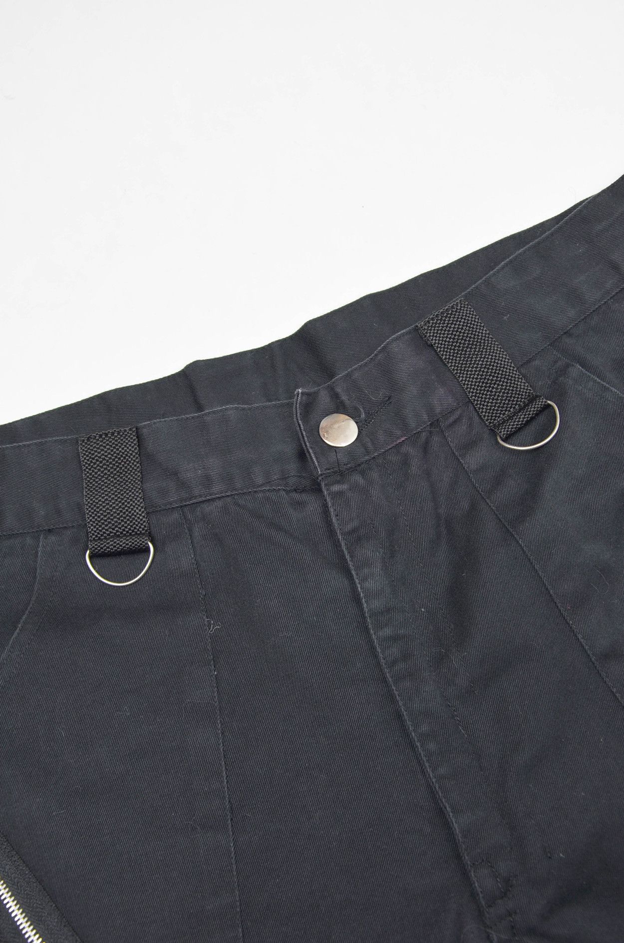 Vintage Bares Black Tech Strap Cargo Pants with Zippers L Size US 33 - 5 Thumbnail