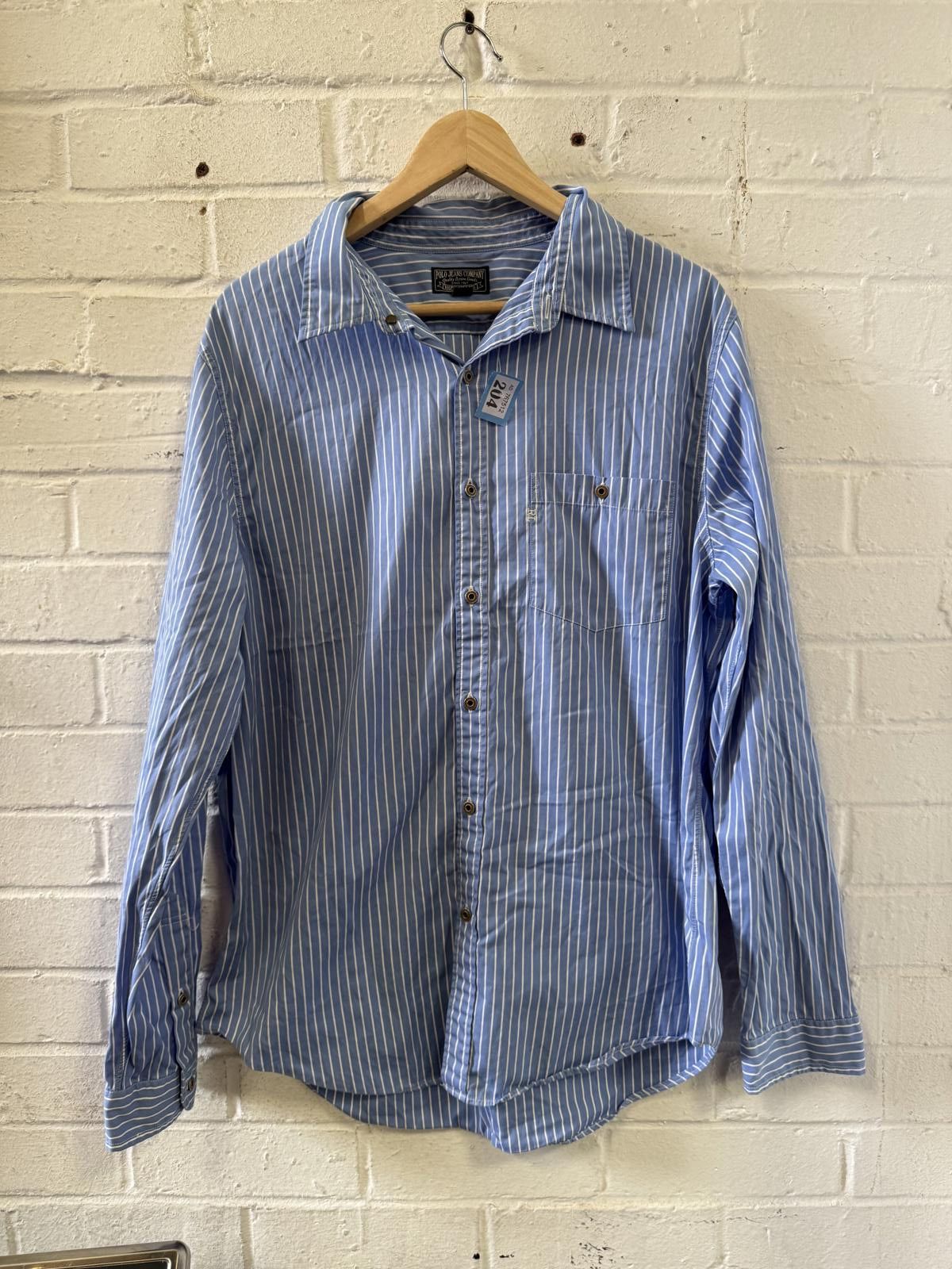 Designer Polo Jeans Company Men's Casual Button-Down Shirt XL Blue & Size US XL / EU 56 / 4 - 1 Thumbnail