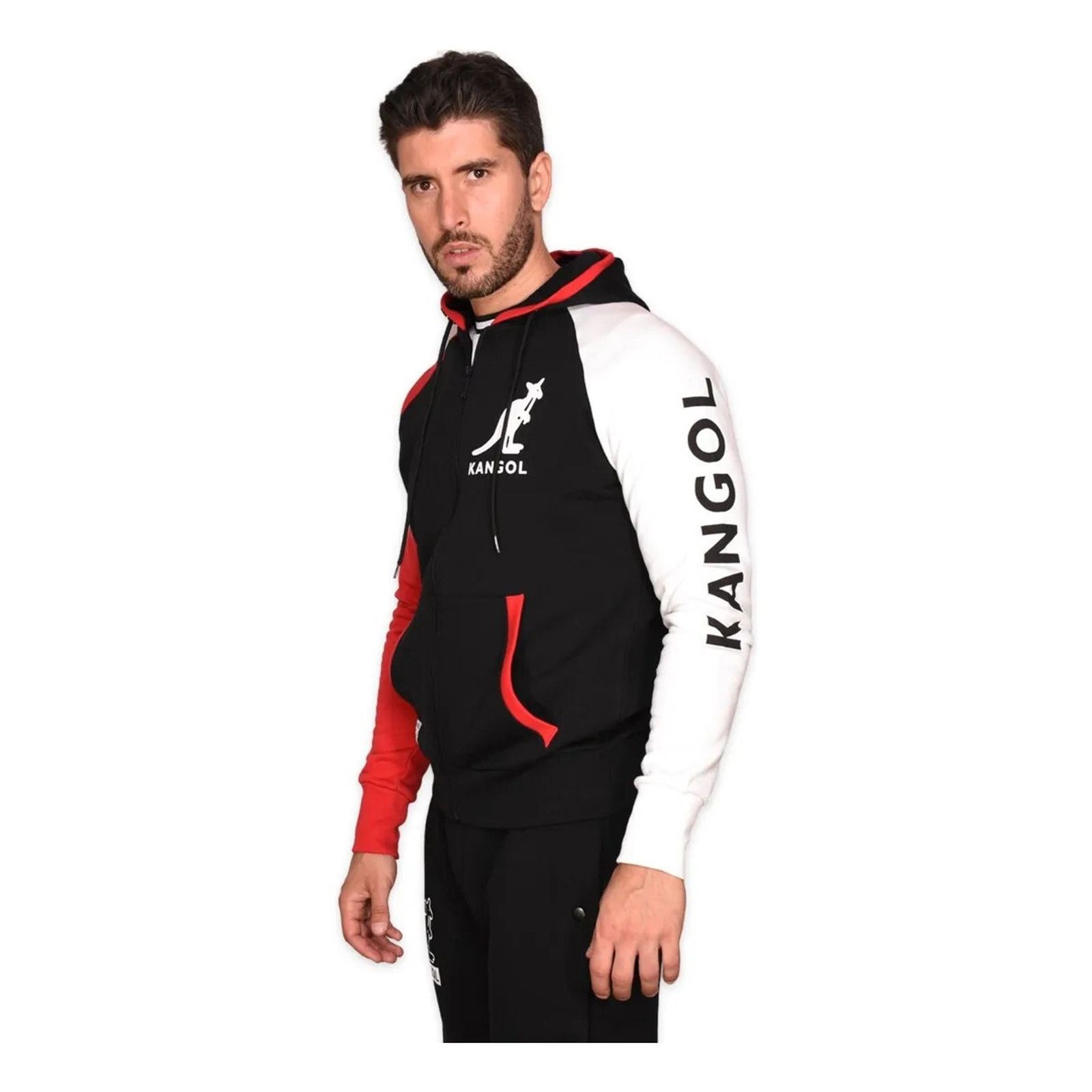 Kangol Kangol Men's Hoodie Full Zip Colorblock Fleece Sweatshirt Size US S / EU 44-46 / 1 - 2 Thumbnail