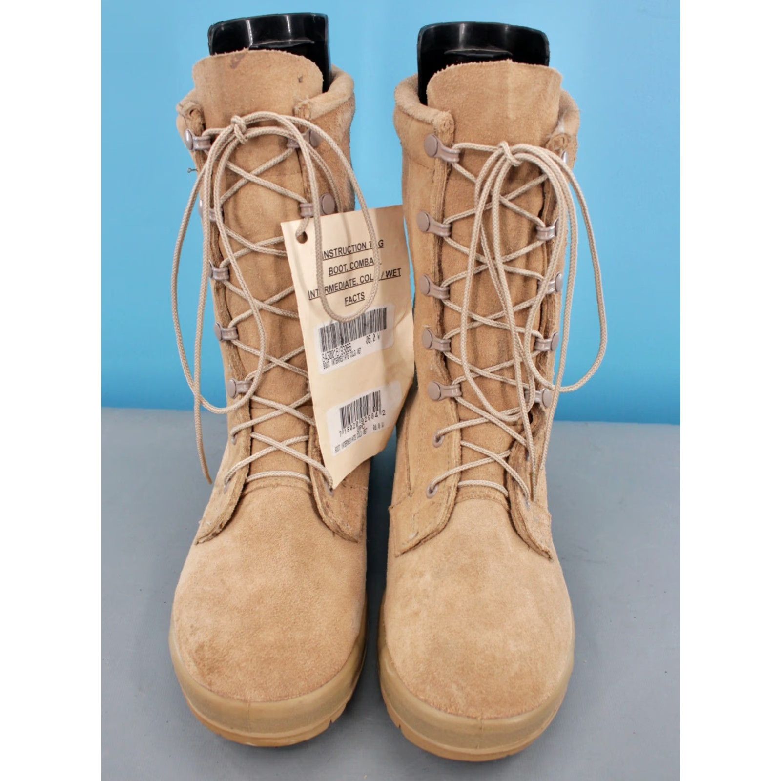 Vintage VINTAGE US Army Desert Boots Mens NOS 6W Suede Gore-tex Combat Boots Beige Army Mens Boots Size US 6 / EU 39 - 2 Thumbnail