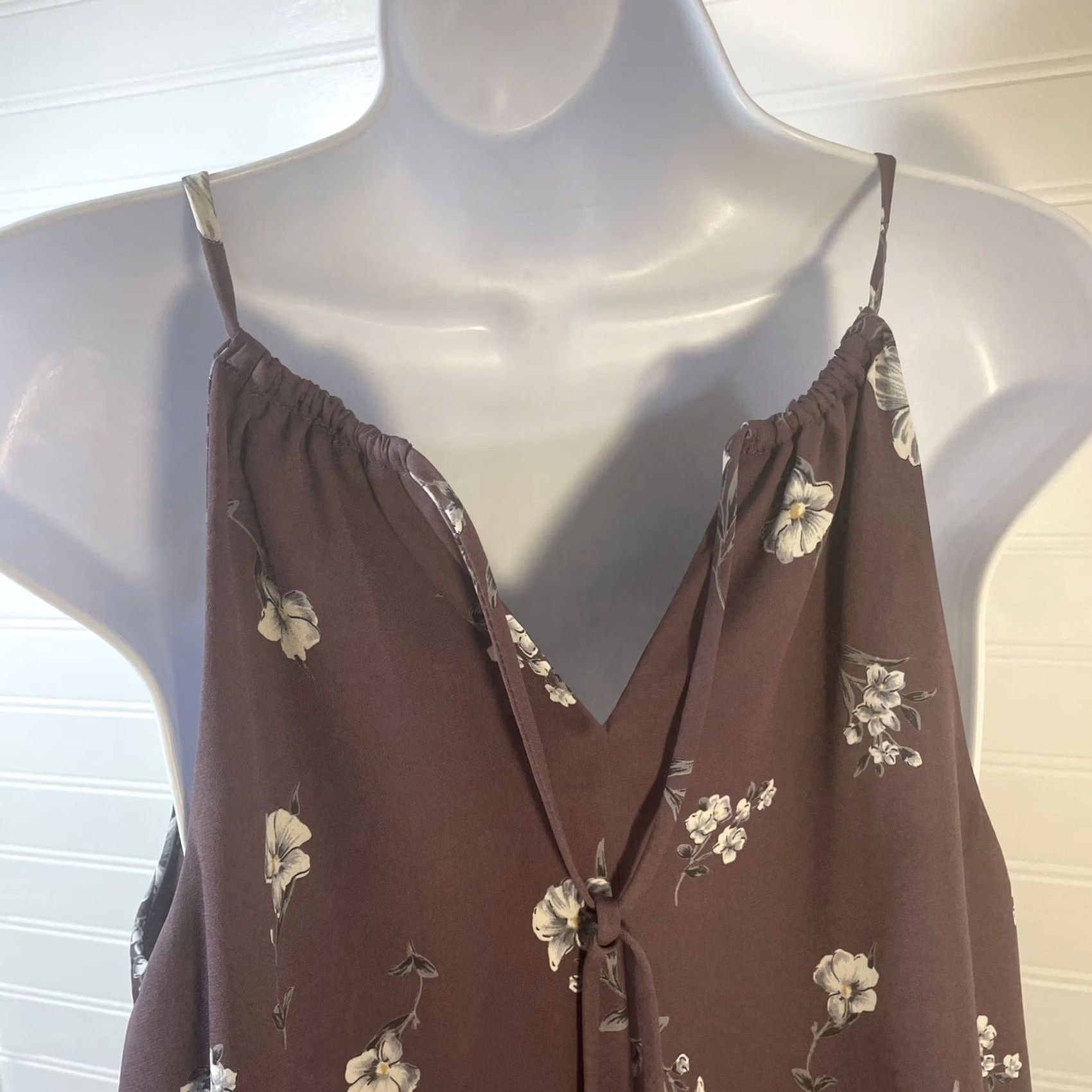 Vintage Alya Halter Top Blouse Women Small Purple Floral Tie Back USA Size S / US 4 / IT 40 - 4 Thumbnail