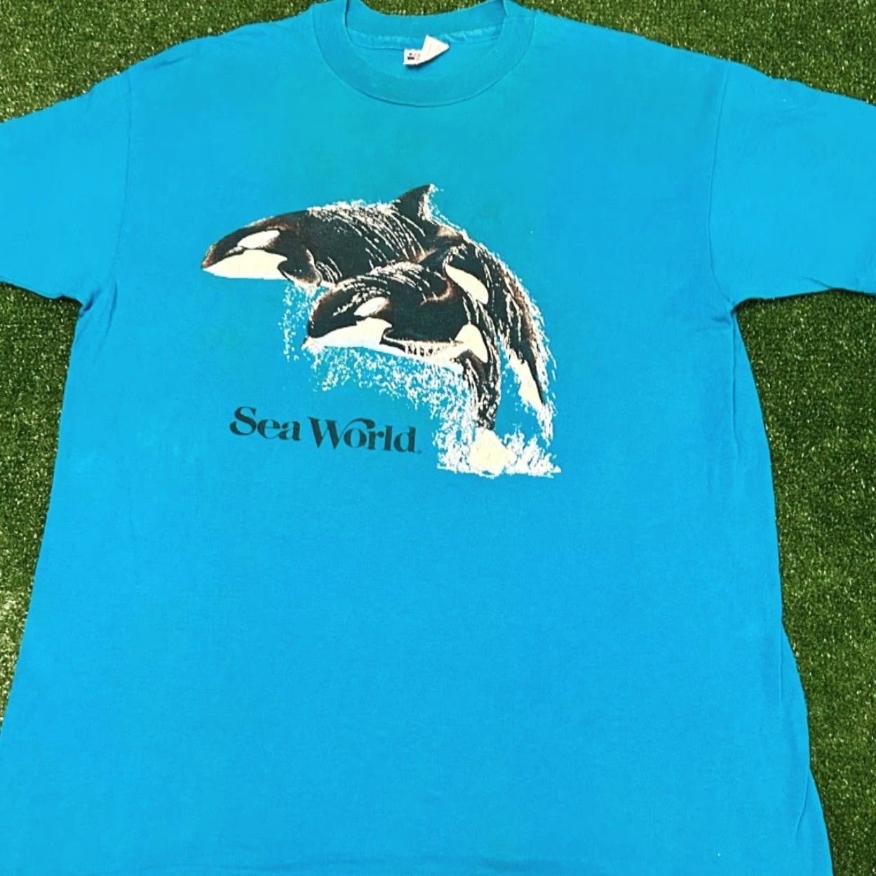 Vintage VINTAGE Sea World Shamu Orca Killer Whale Nature VTG Shirt Mens XL Blue 90s Animals USA Size US XL / EU 56 / 4 - 3 Thumbnail