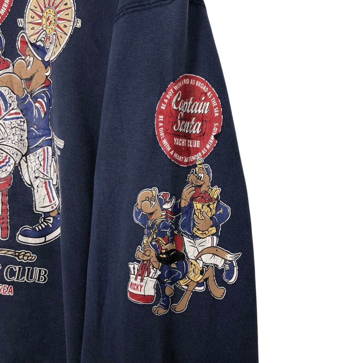 Cartoon Network × Japanese Brand × Vintage 📌Vintage Sweatshirt Captain Santa Big Logo Overprint Size US L / EU 52-54 / 3 - 14 Thumbnail