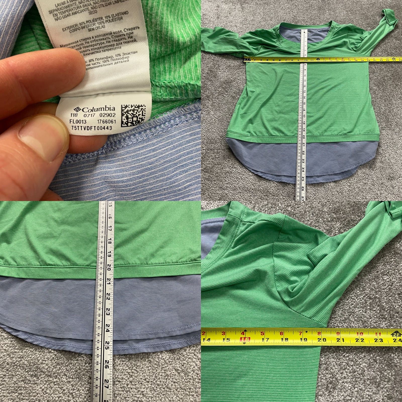 Vintage Columbia Womens Casual Tunic Shirt 3/4 Sleeve Green Polyester Blend Regular Size L Mid Length Outdoor Fishing Walking Size L / US 10 / IT 46 - 8 Thumbnail