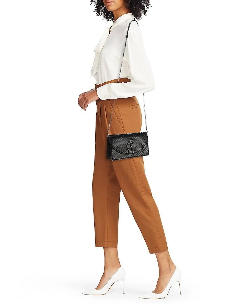 Christian Louboutin o1s1wg111124 Size: OS / Patent Clutch Bag in Black Size ONE SIZE - 6 Thumbnail