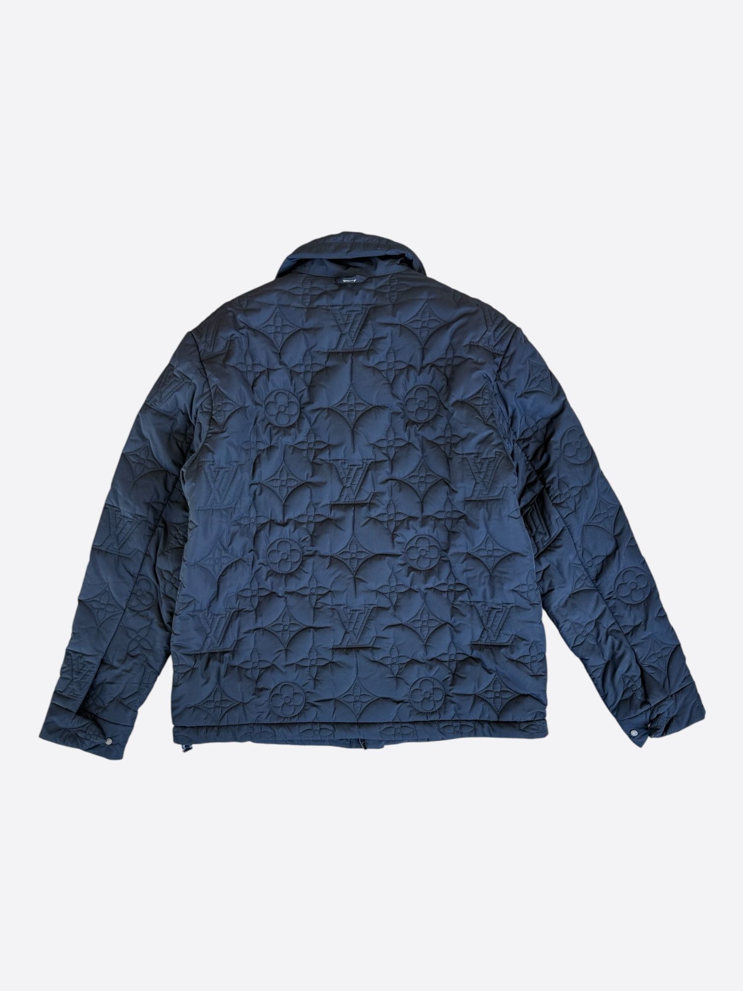 Louis Vuitton Louis Vuitton Navy Monogram Padded Jacket Size US L / EU 52-54 / 3 - 2 Thumbnail