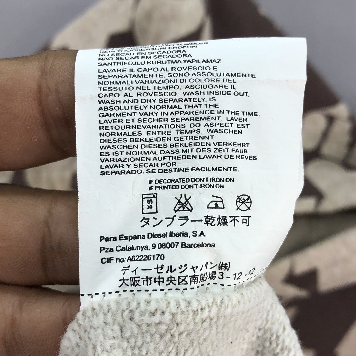 Diesel Vintage Diesel Monogram Fullprint Sweatshirt Hoodie Size US M / EU 48-50 / 2 - 18 Thumbnail