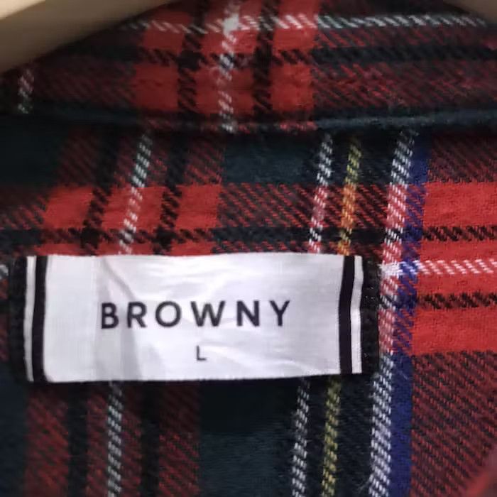 Flannel Japanese Brand Browny Plaid Tartan Flannel Shirt Size US L / EU 52-54 / 3 - 4 Thumbnail