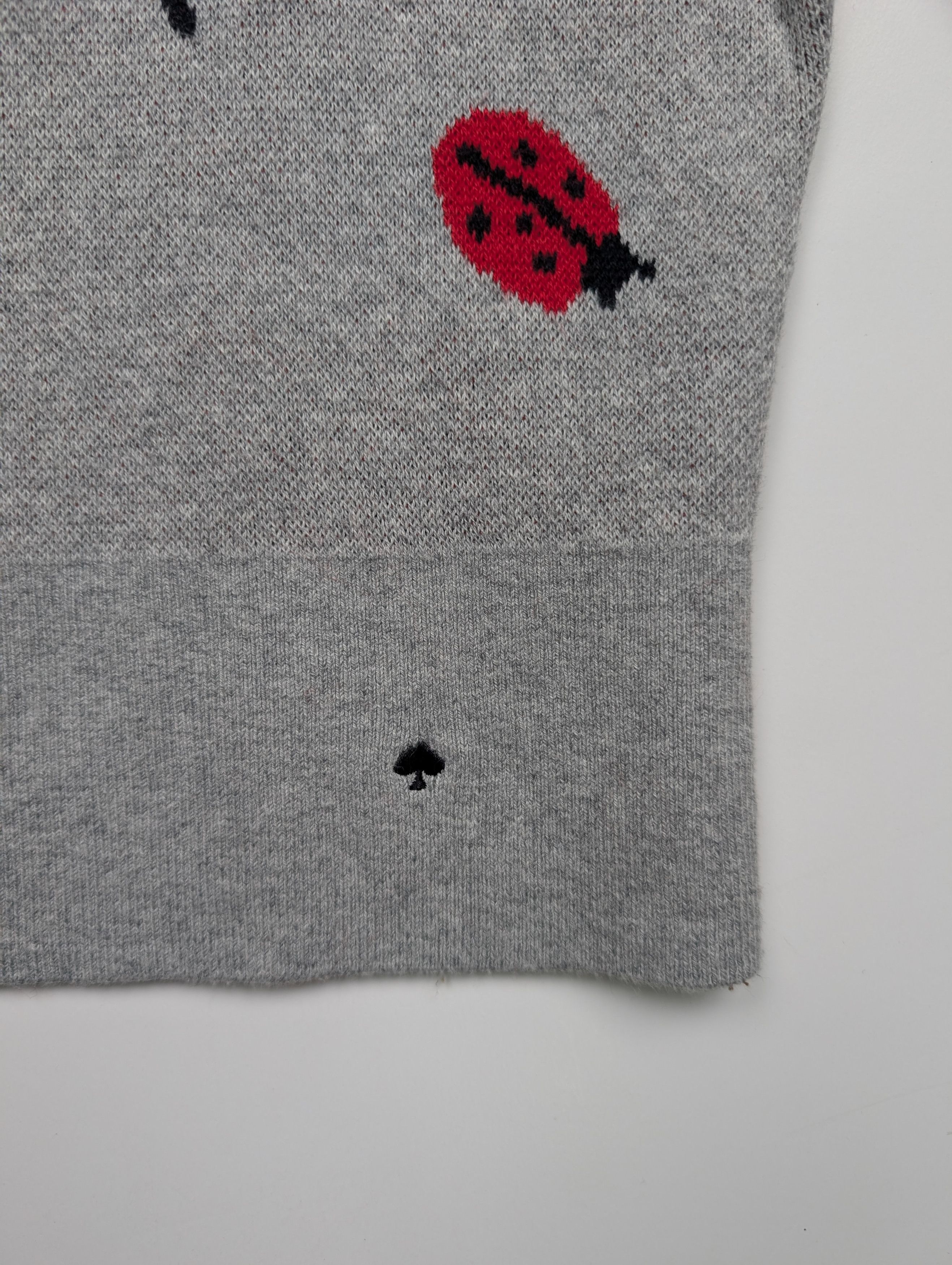 Kate Spade Kate Spade Grey Ladybug Mid Sleeve Jumper Size S / US 4 / IT 40 - 3 Thumbnail