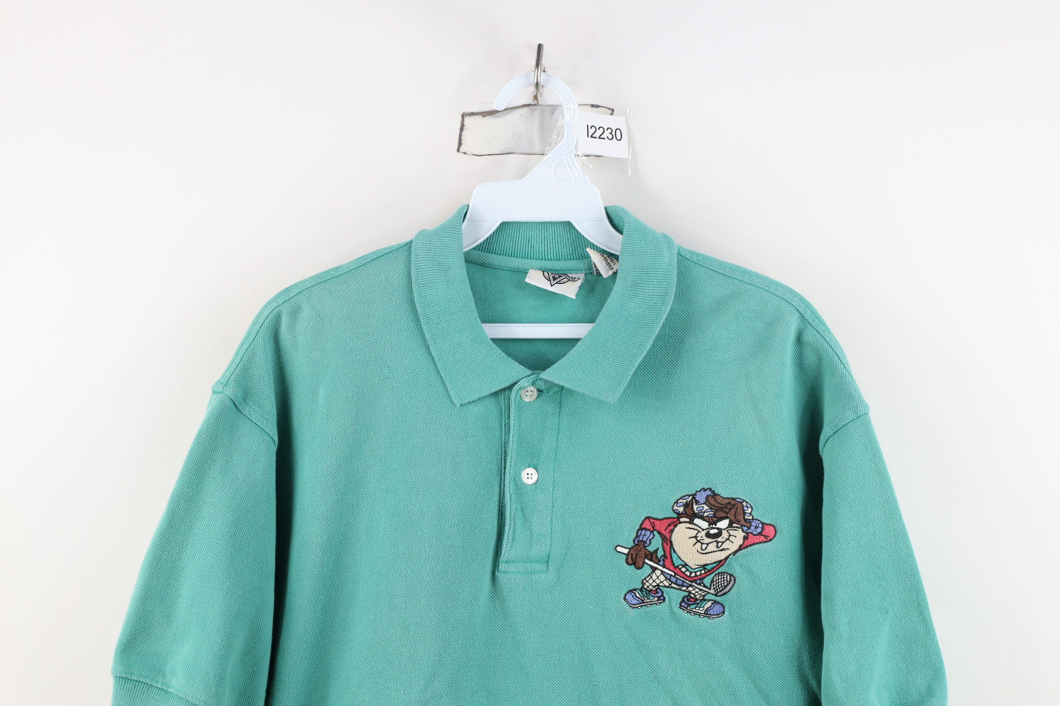 Vintage Vintage 90s Looney Tunes Taz Tazmanian Devil Golf Polo Shirt Size US M / EU 48-50 / 2 - 2 Thumbnail