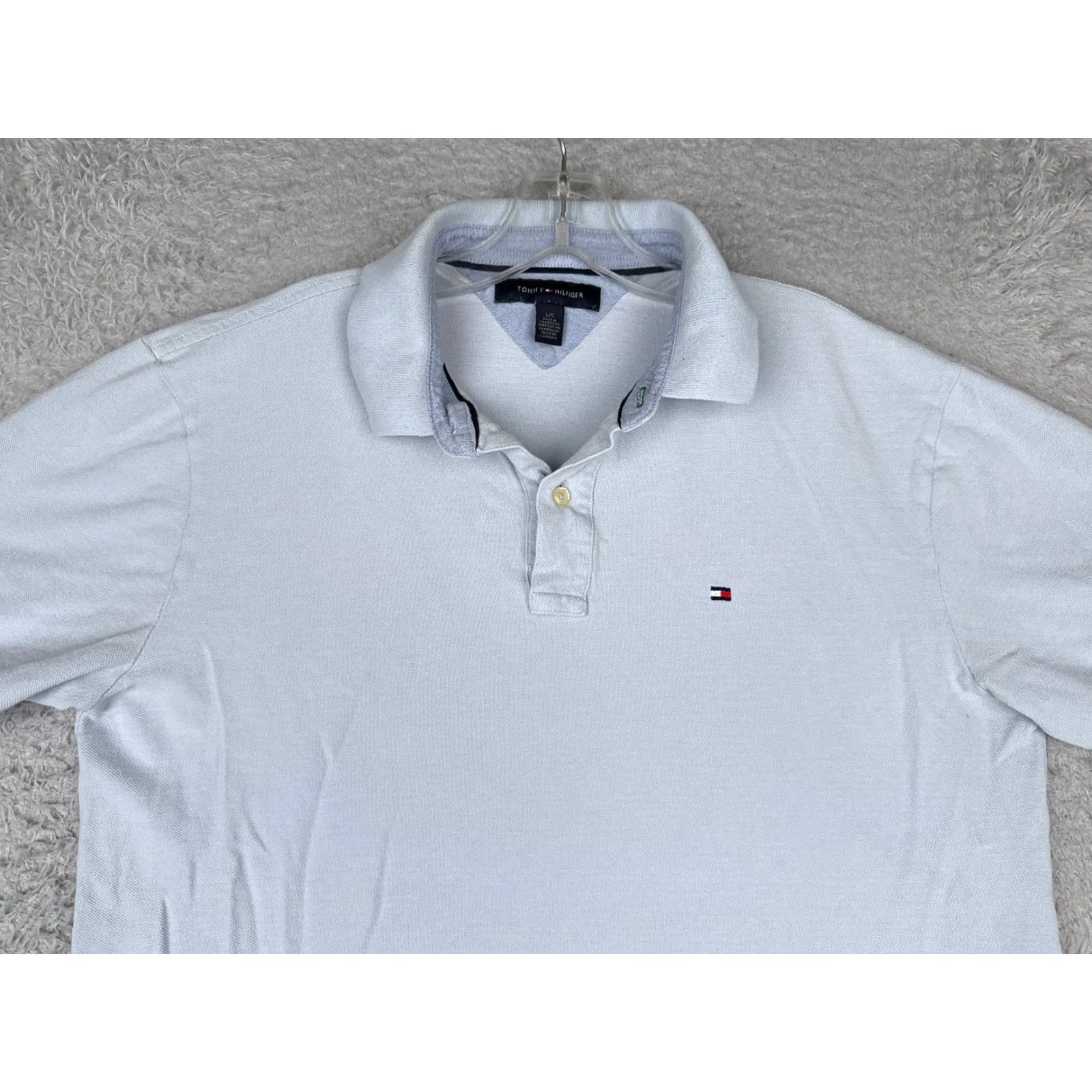 Tommy Hilfiger Tommy Hilfiger Polo Shirt Men Large Blue 100% Cotton Short Sleeve Golf Size US L / EU 52-54 / 3 - 4 Thumbnail
