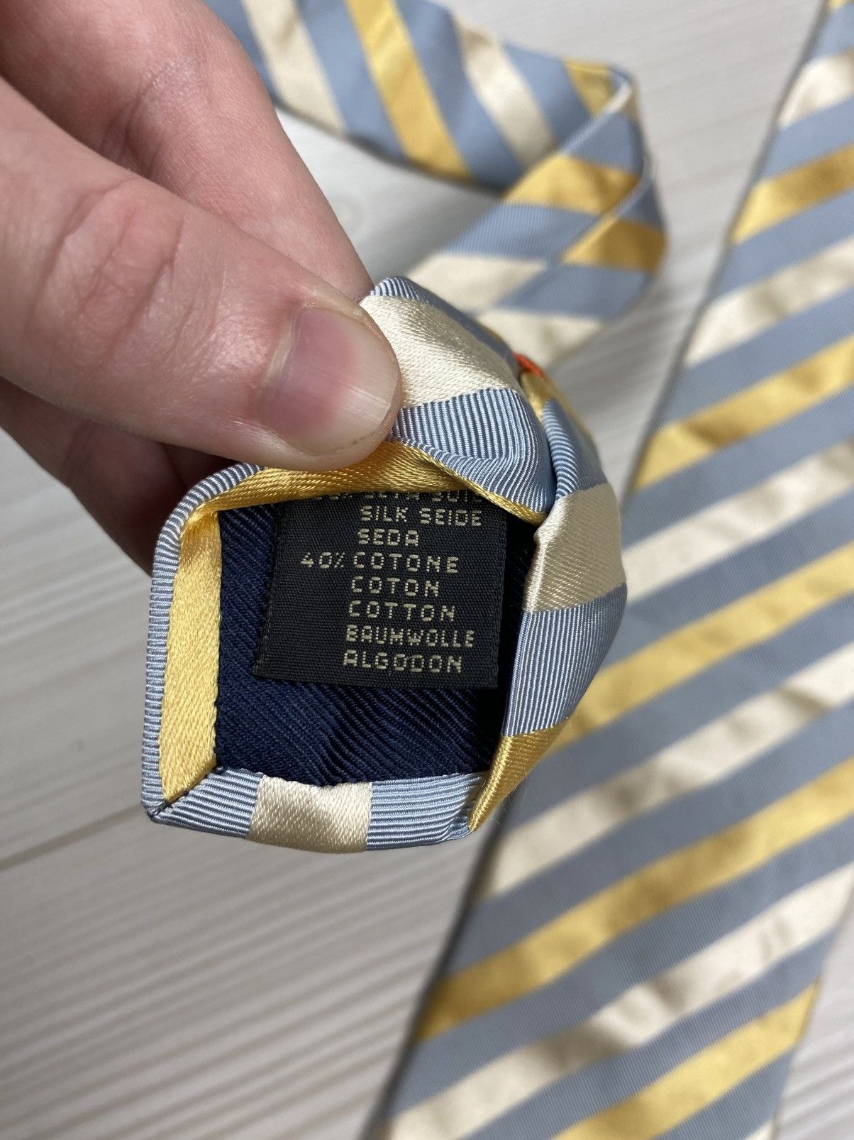 Ermenegildo Zegna × Vintage Ermenegildo Zegna Tie 60% Silk 40% cotton Made in Italy Size ONE SIZE - 3 Thumbnail