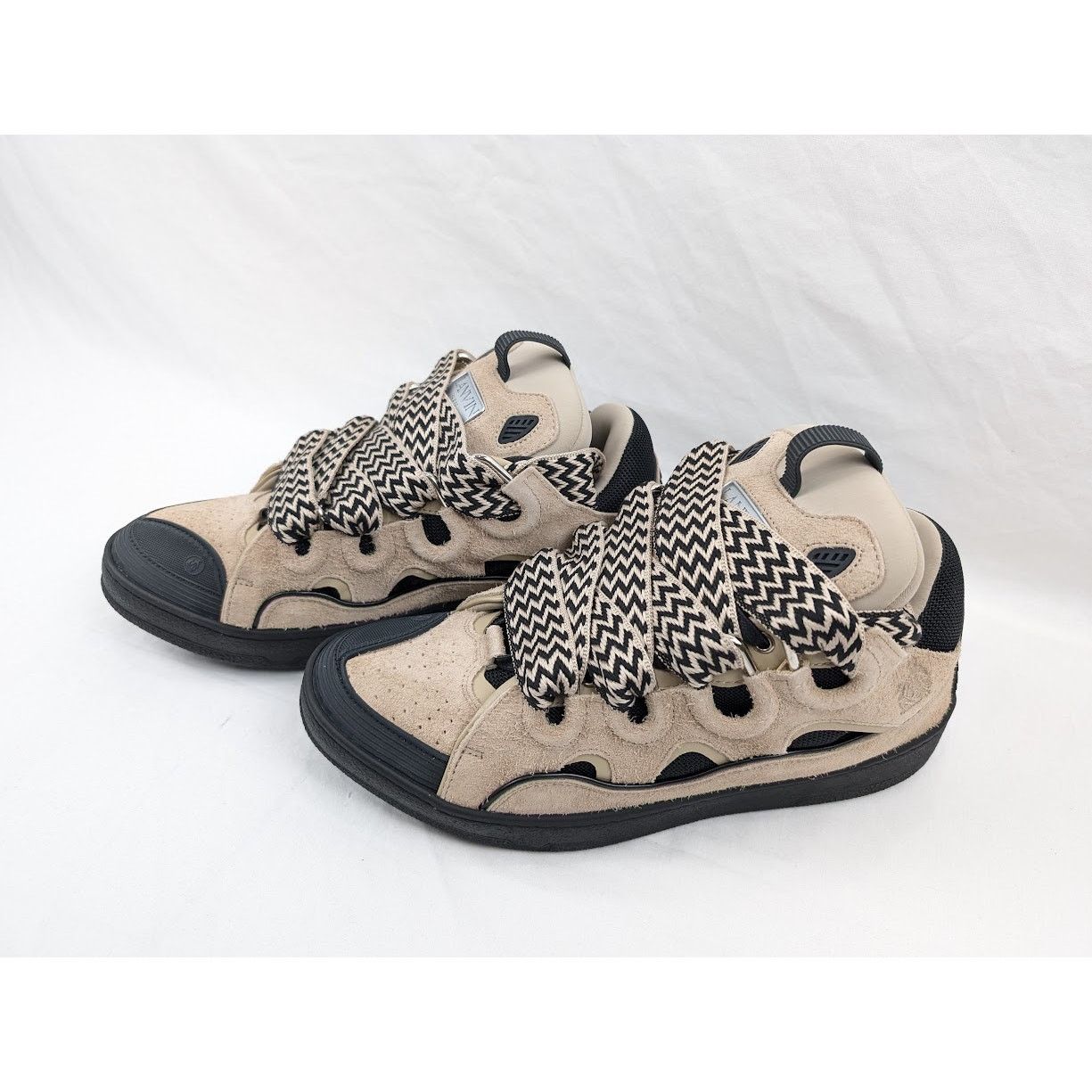 Lanvin o1rshd1 Curb Sneakers in Light Brown/Black Size US 13 / EU 46 - 18 Thumbnail