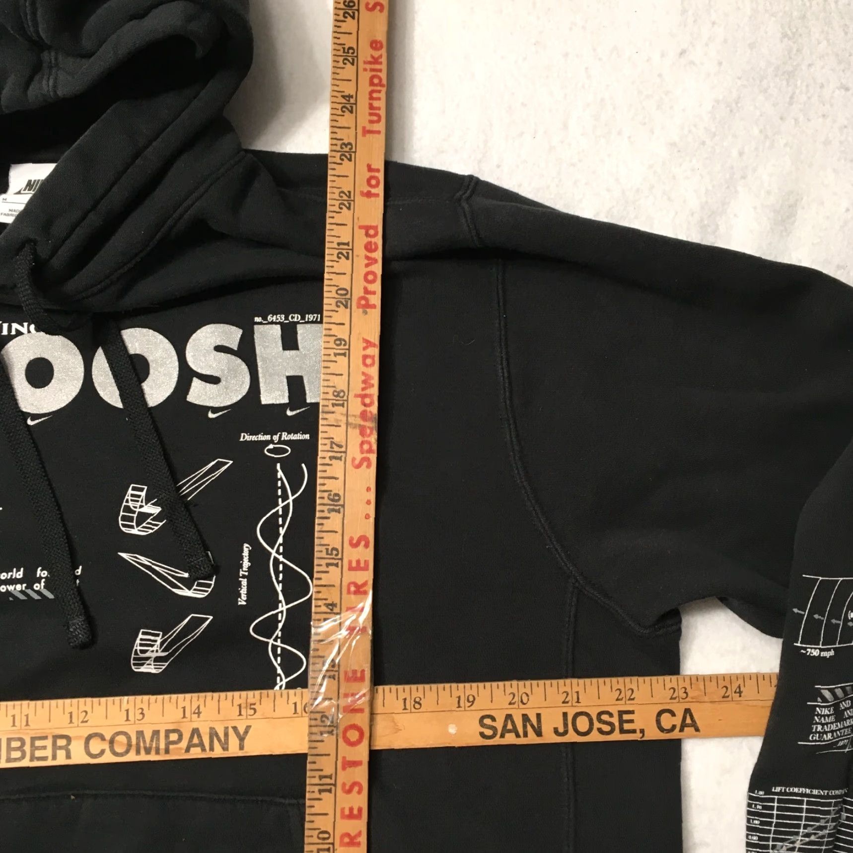 Nike Nike Men's Pullover Hoodie Shirt Hoodie Adult M Black Swept Wing Logo Athleisure 90s (if applicable) Mens Size US M / EU 48-50 / 2 - 5 Thumbnail
