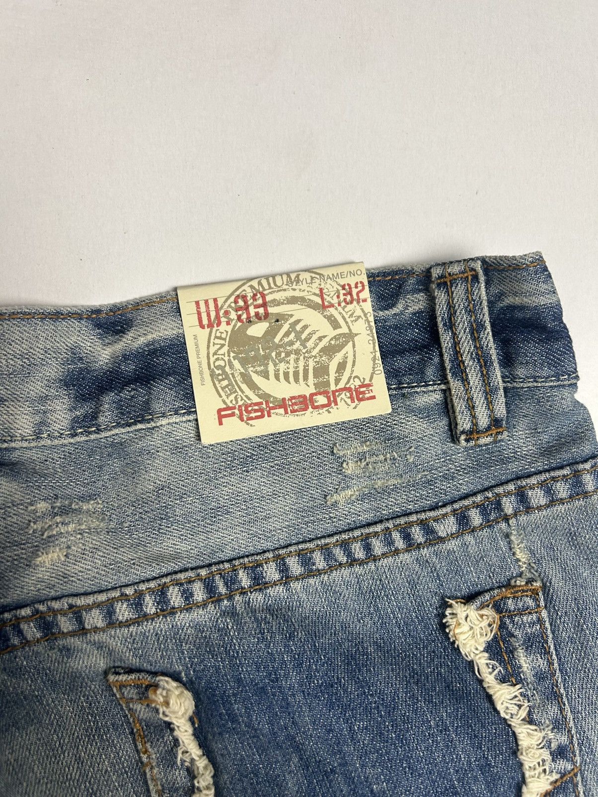 Vintage DS VTG Y2K Fishbone Printed Jeans Size US 33 - 8 Thumbnail